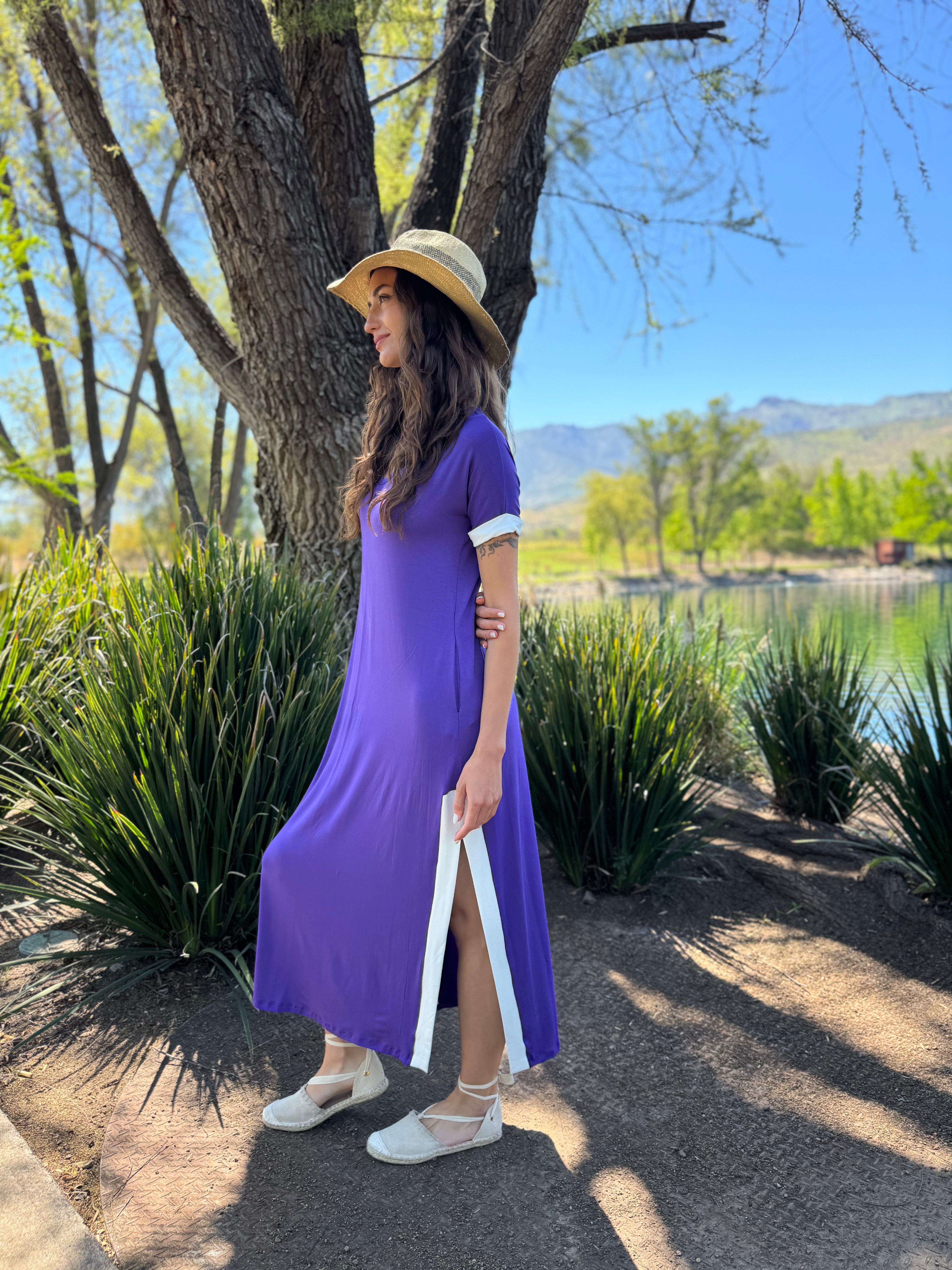 VESTIDO FLORIANÁPOLIS MORADO CRUDO