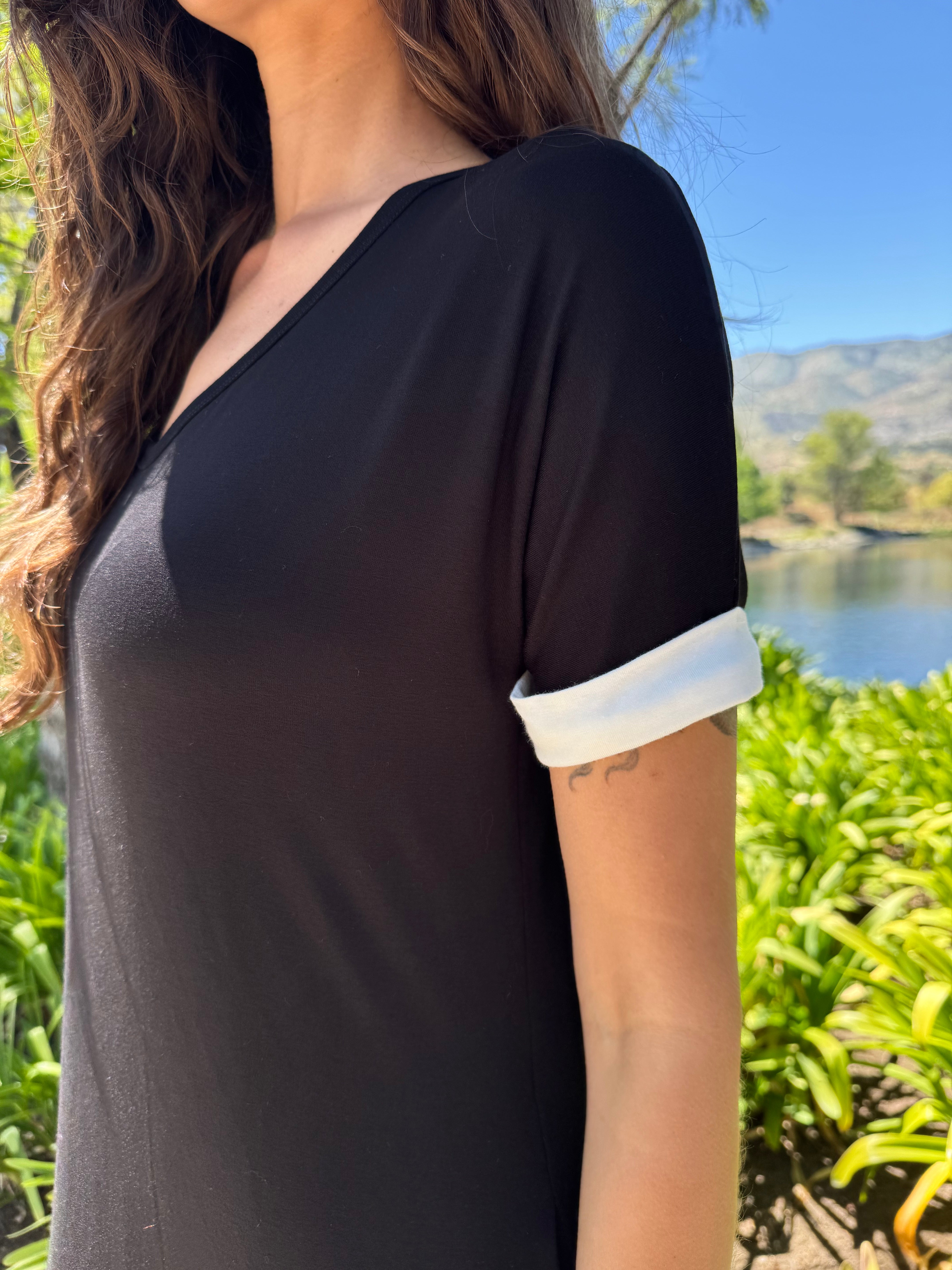 VESTIDO FLORIANÁPOLIS NEGRO CRUDO