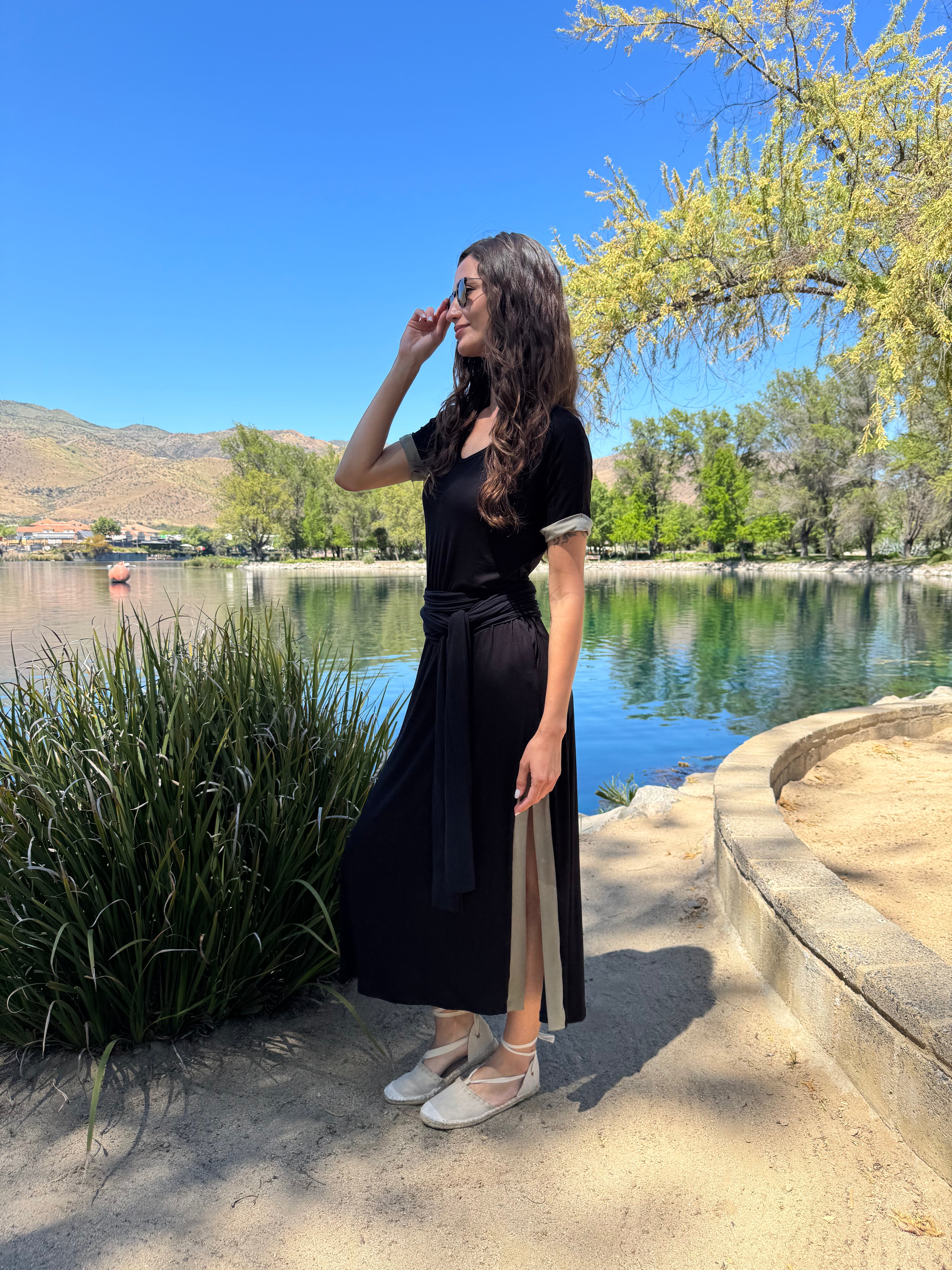 VESTIDO FLORIANÁPOLIS NEGRO MUSGO