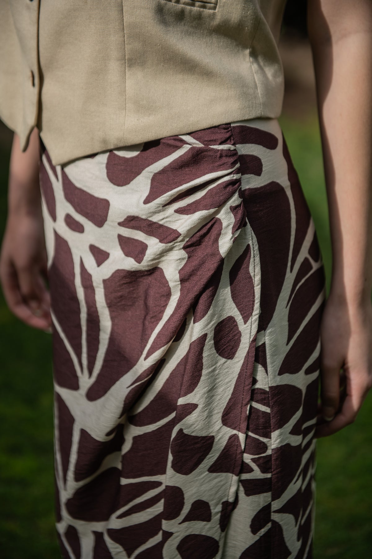 POLLERA DOMINGA CAFÉ