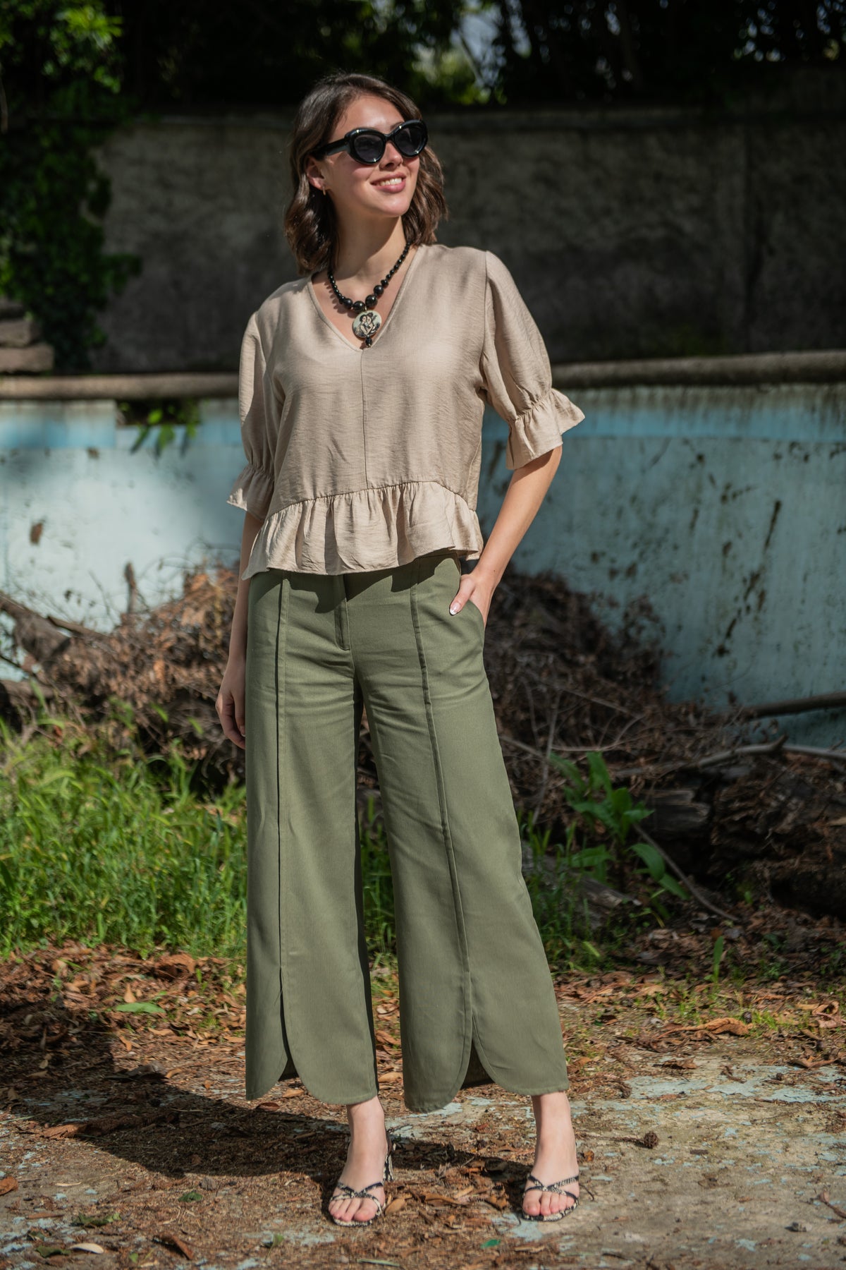 PANTALÓN LINO BEA MUSGO
