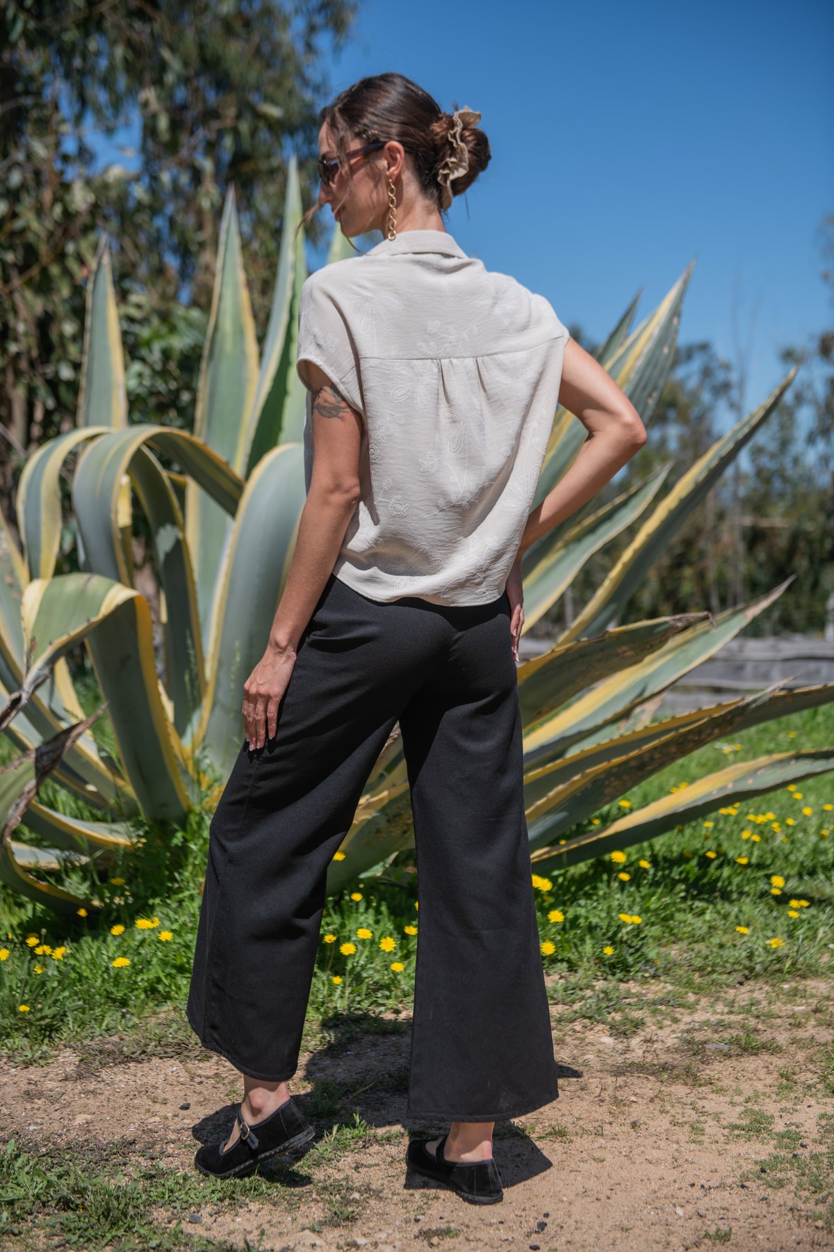 PANTALÓN LINO BEA NEGRO