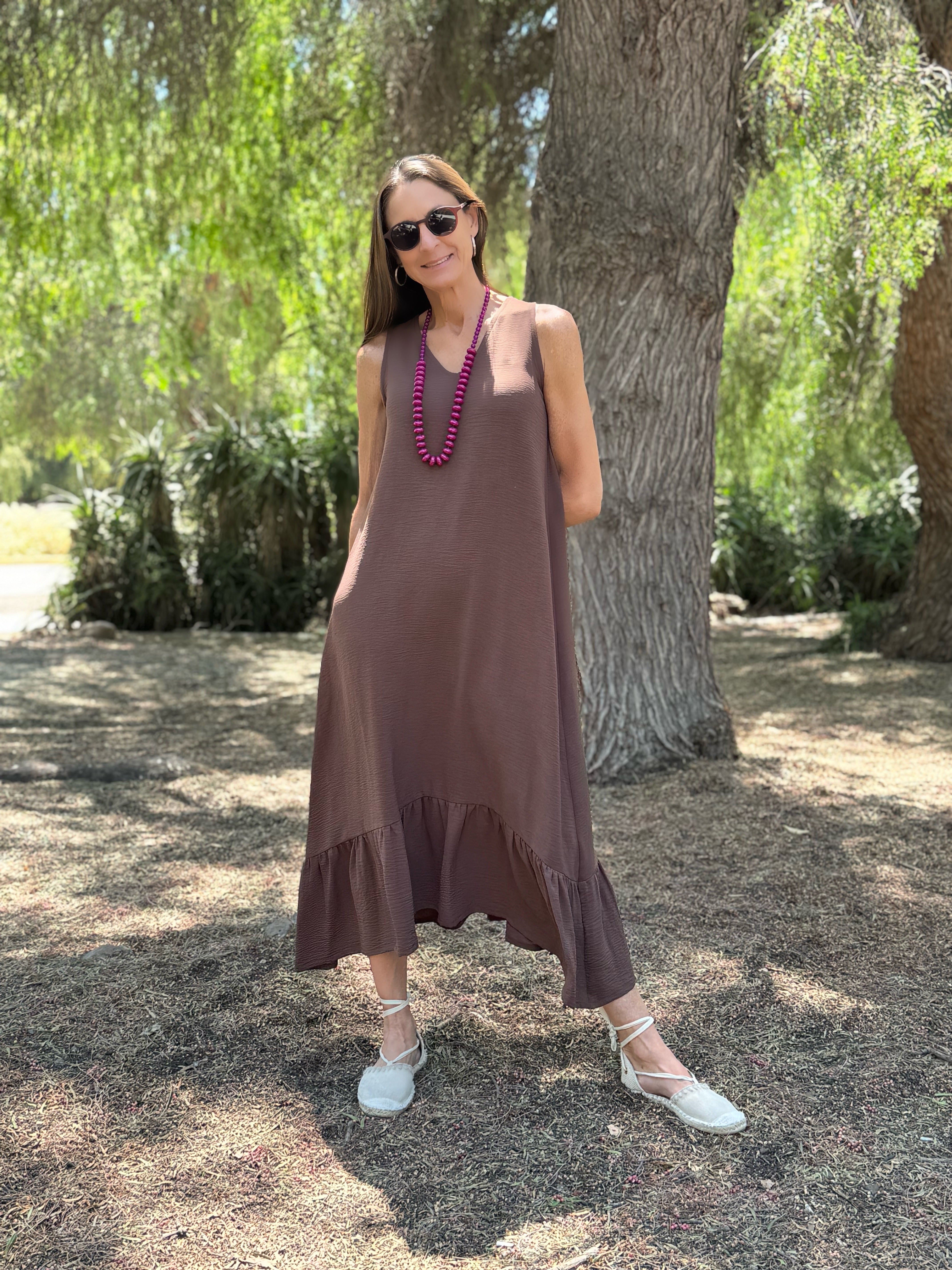 VESTIDO MARCELA CAFÉ