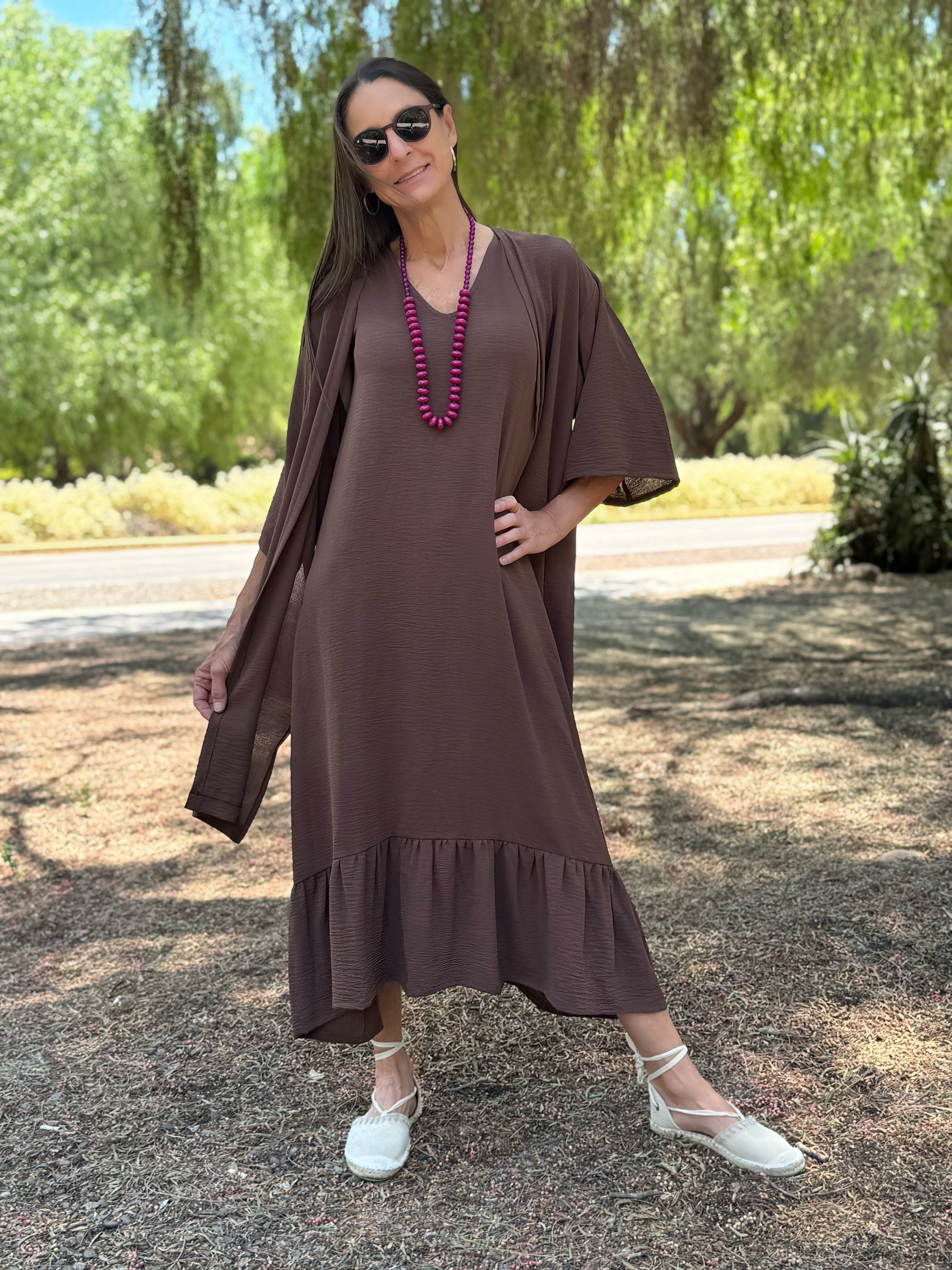 VESTIDO MARCELA CAFÉ