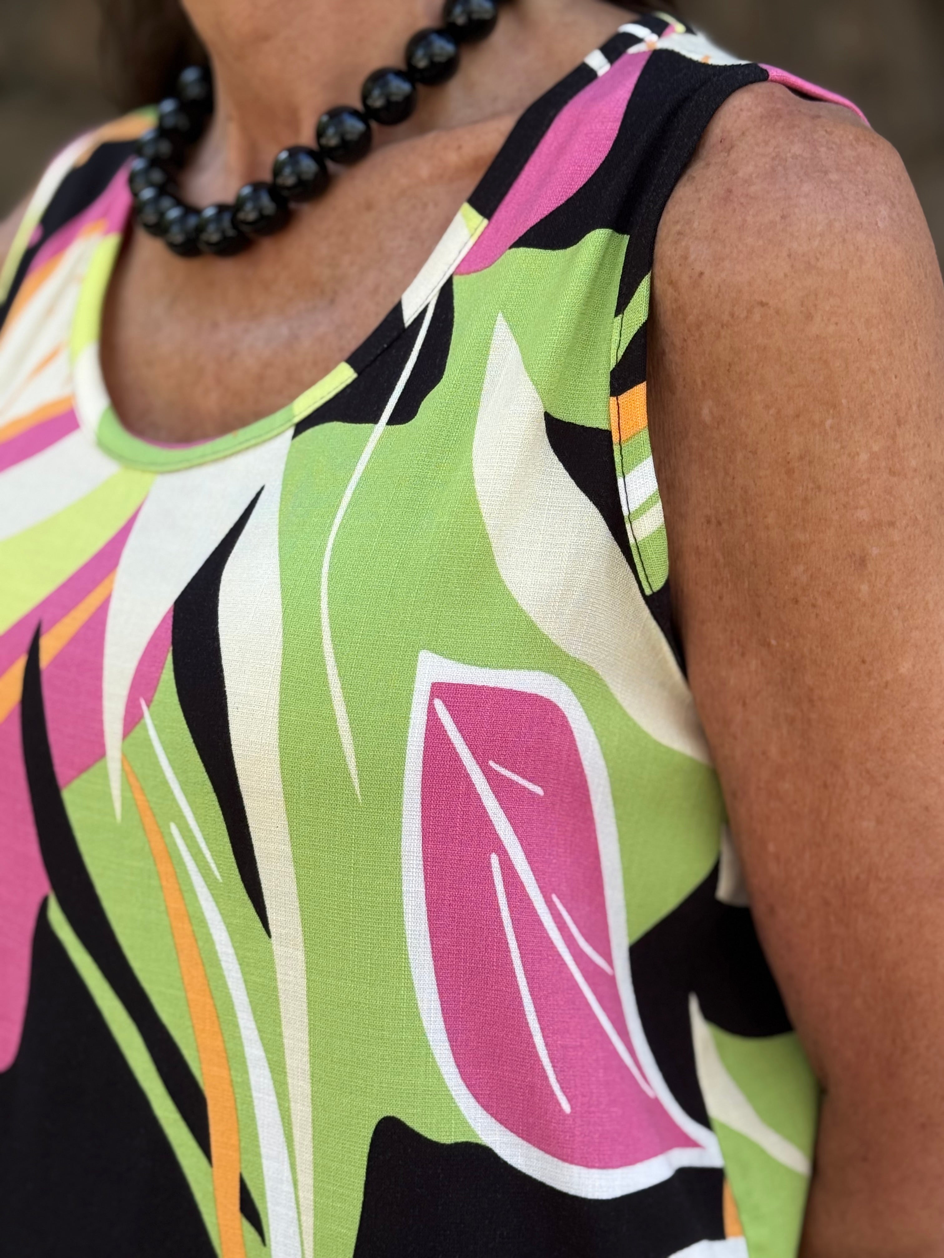 VESTIDO ISA ESTAMPADO NEGRO