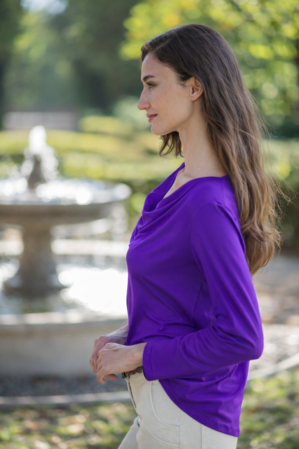 POLERA CUELLO DRAPEADO