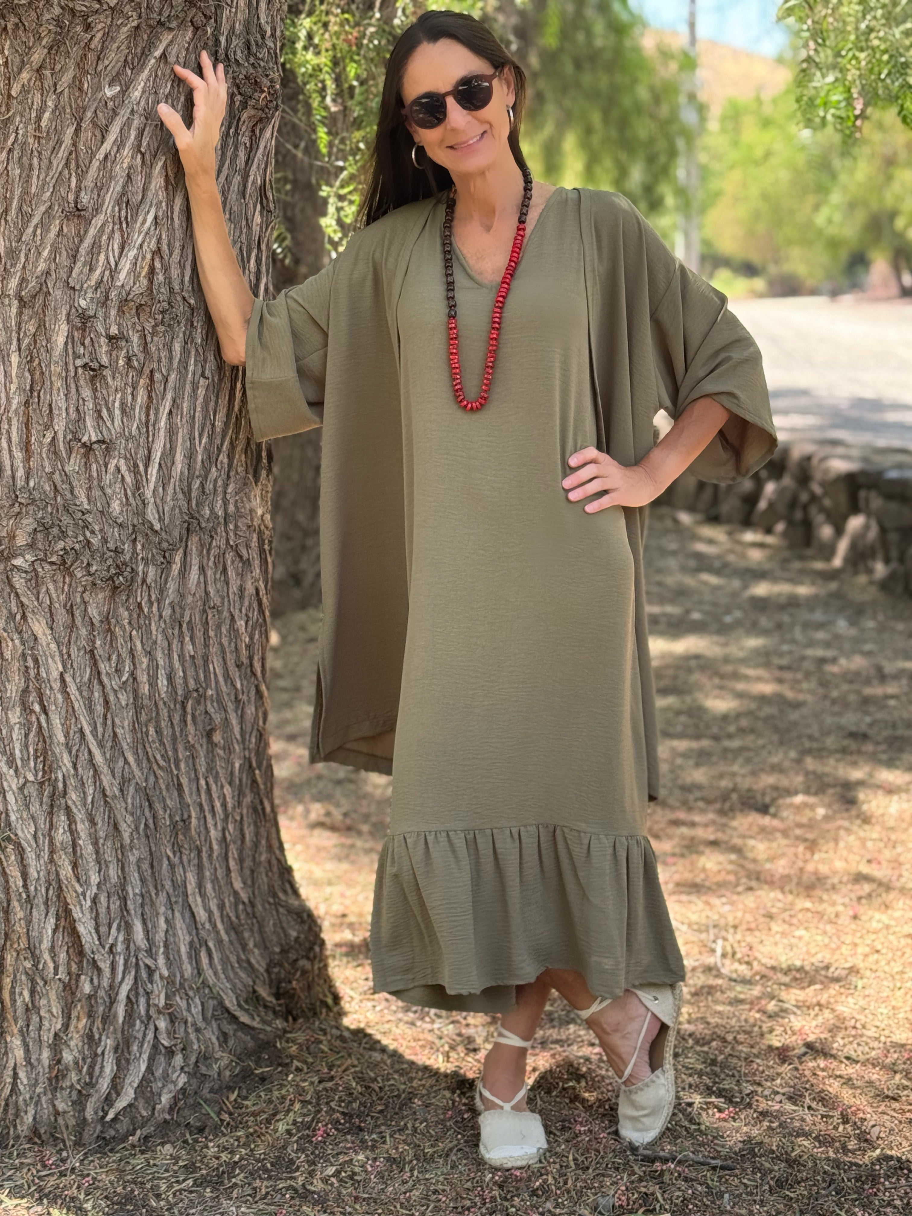 VESTIDO MARCELA VERDE MUSGO