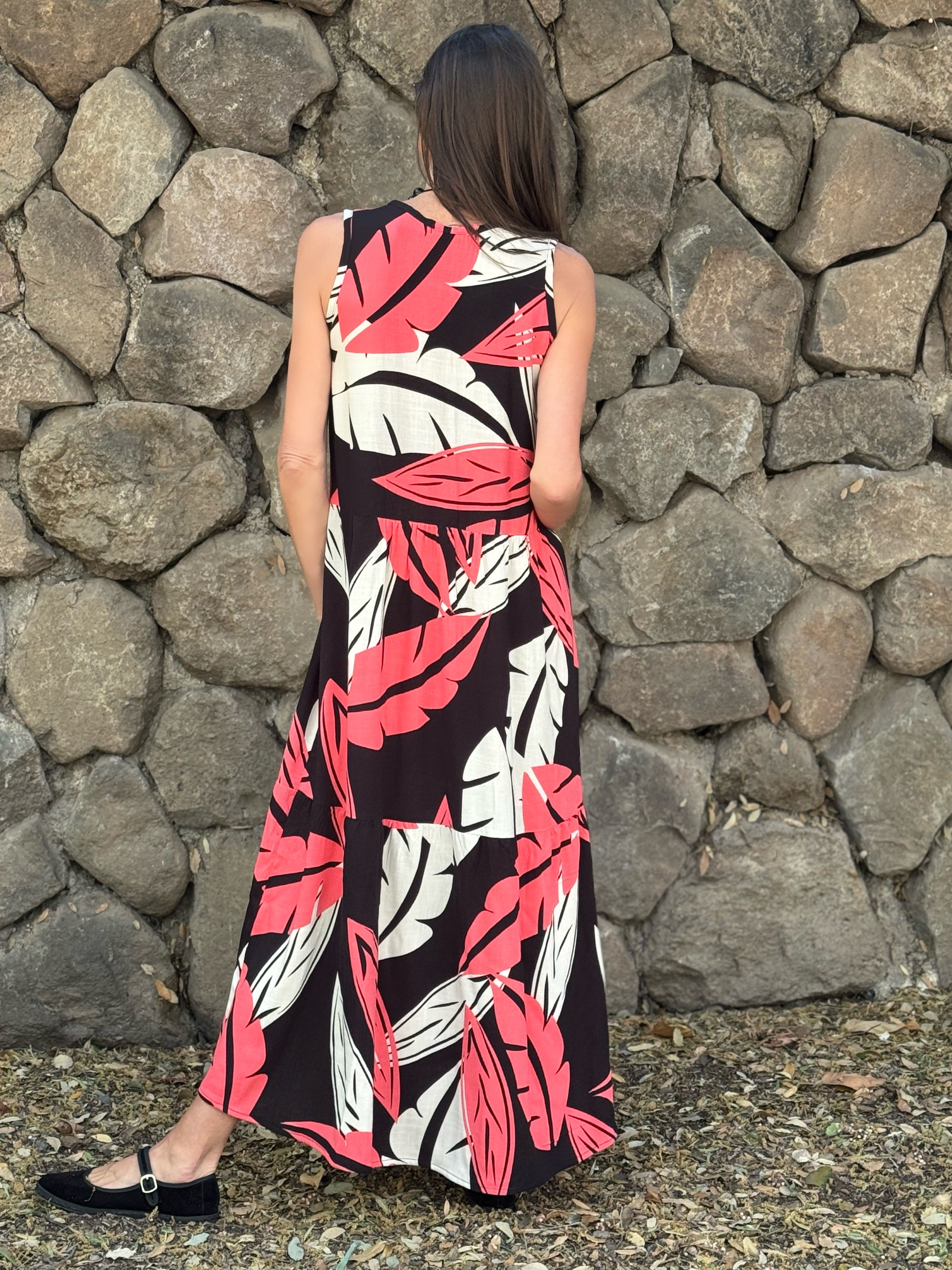 VESTIDO ISA ESTAMPADO CORAL