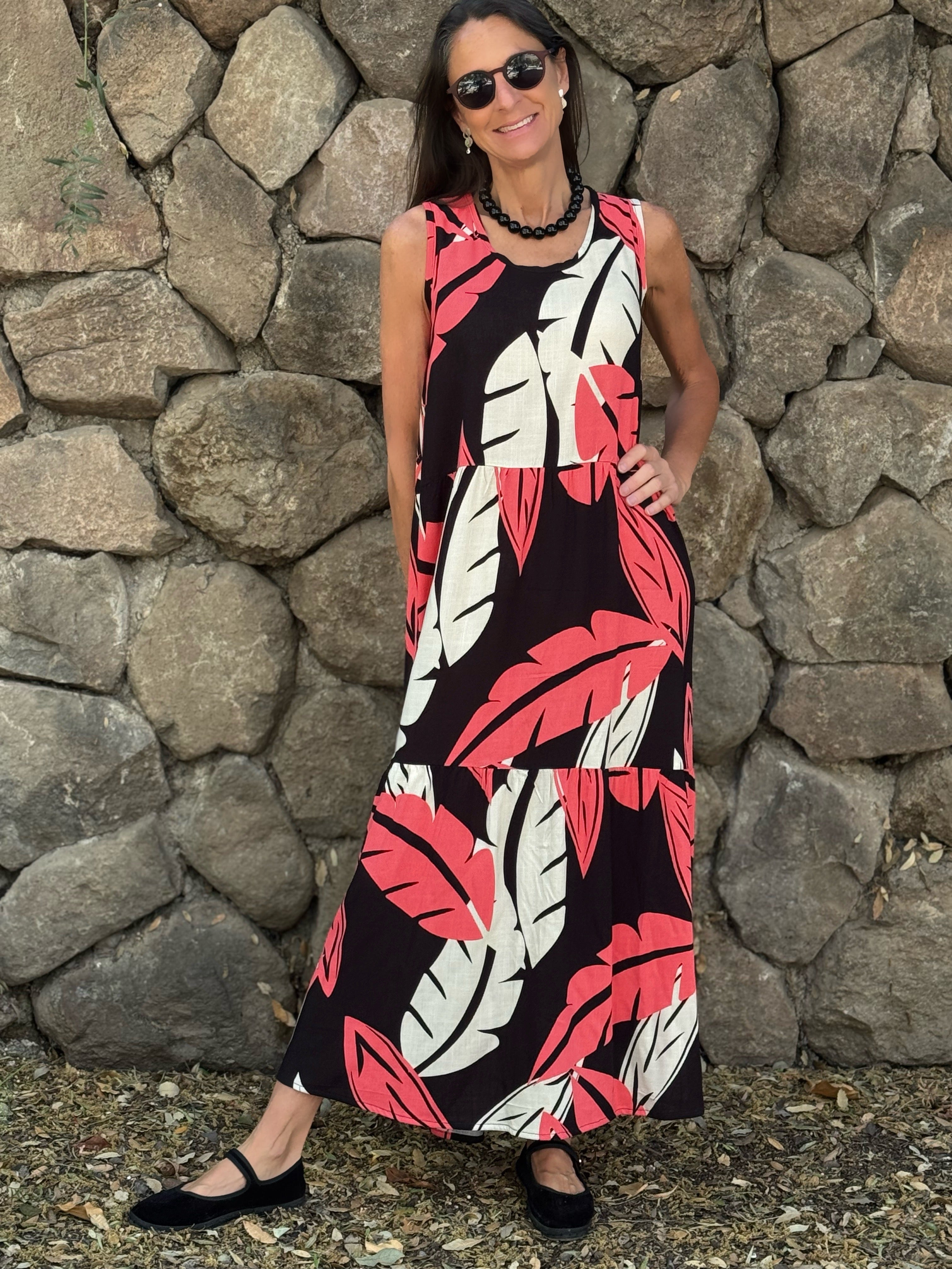 VESTIDO ISA ESTAMPADO CORAL