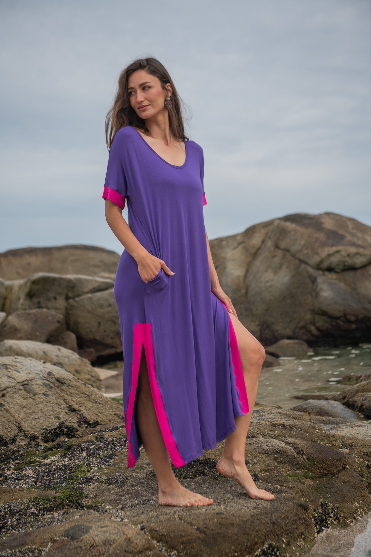 VESTIDO FLORIANAPOLIS 27 MORADO-FUCSIA