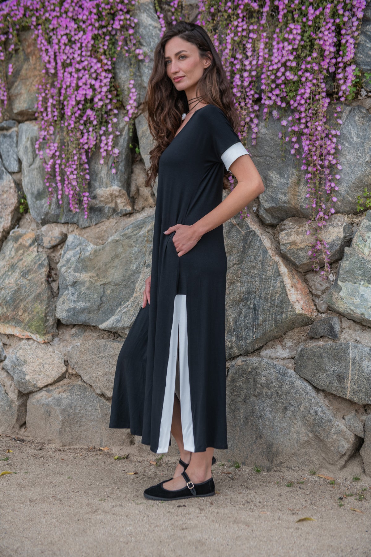 VESTIDO FLORIANAPOLIS 27 NEGRO-CRUDO