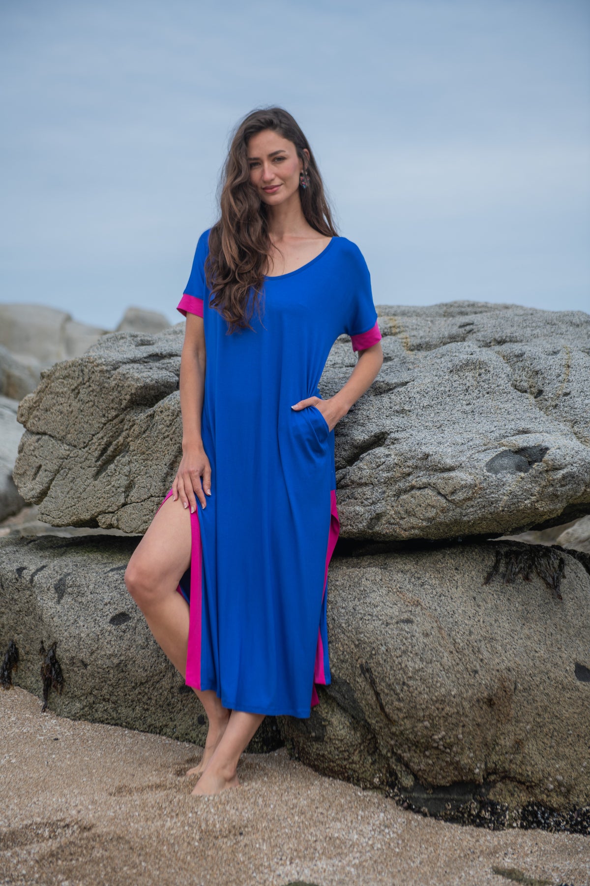 VESTIDO FLORIANAPOLIS 27 AZULINO-FUCSIA