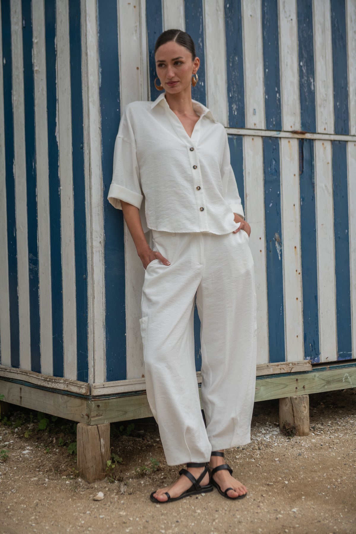 PANTALÓN BOMBACHO BLANCO