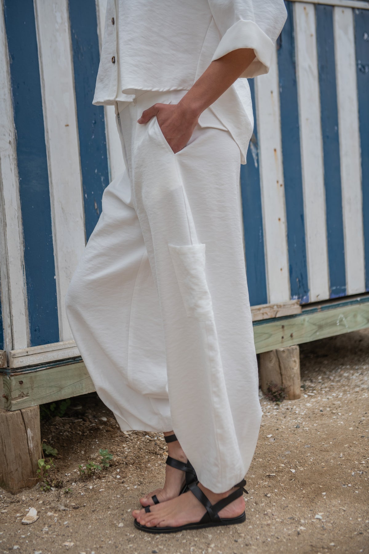 PANTALÓN BOMBACHO BLANCO