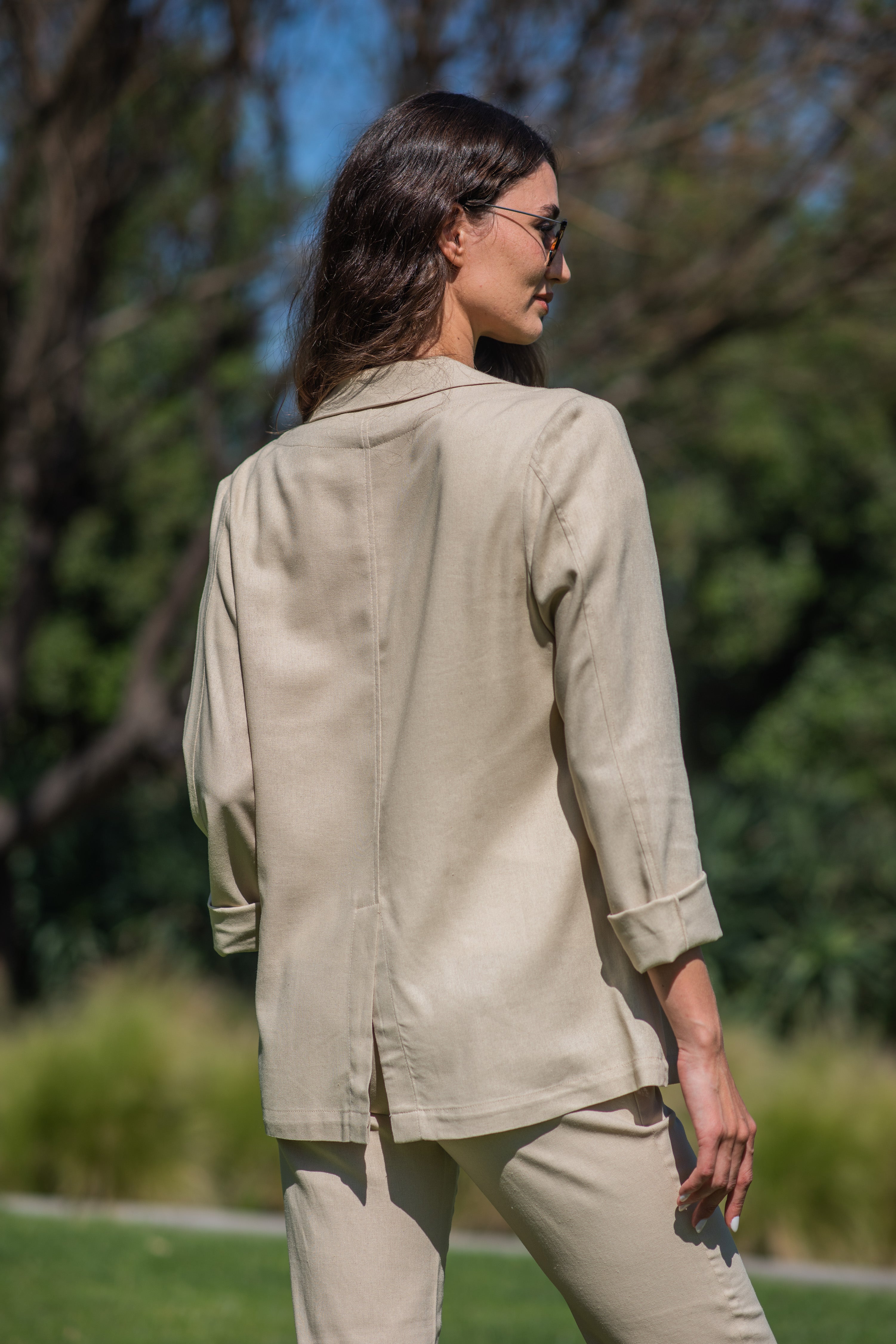 BLAZER LINO 1 BOTÓN BEIGE