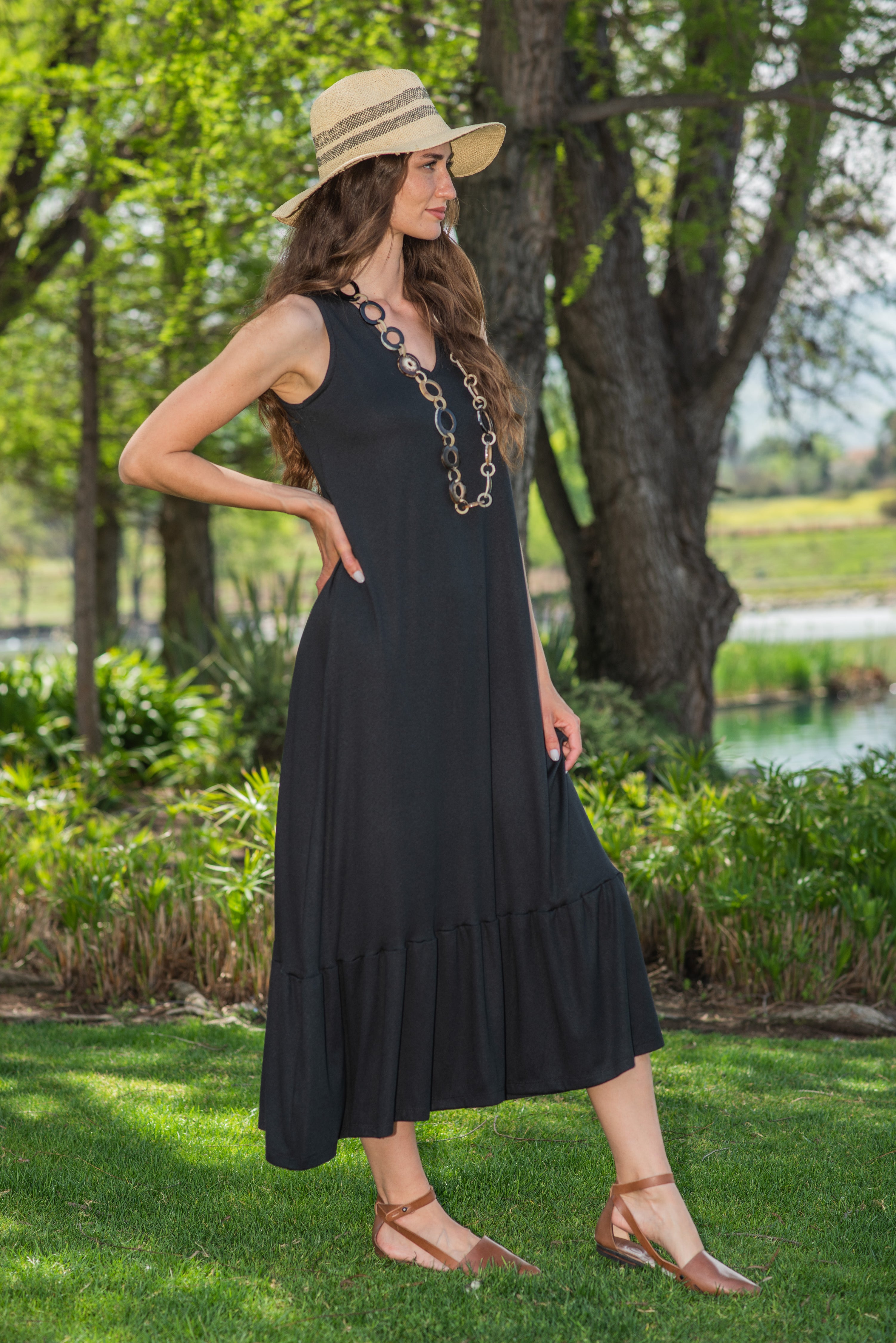 VESTIDO VUELO CANUTÓN NEGRO