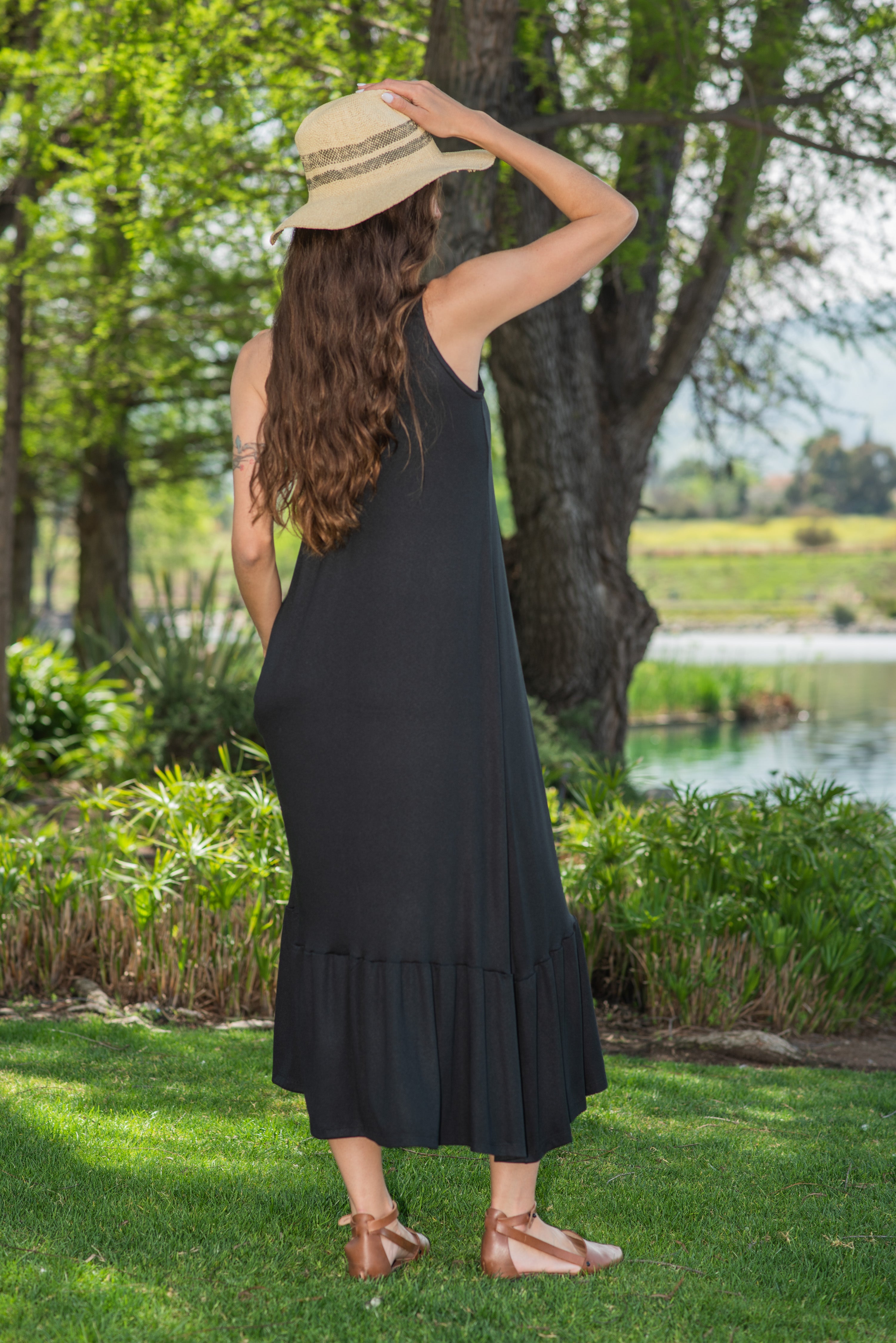 VESTIDO VUELO CANUTÓN NEGRO