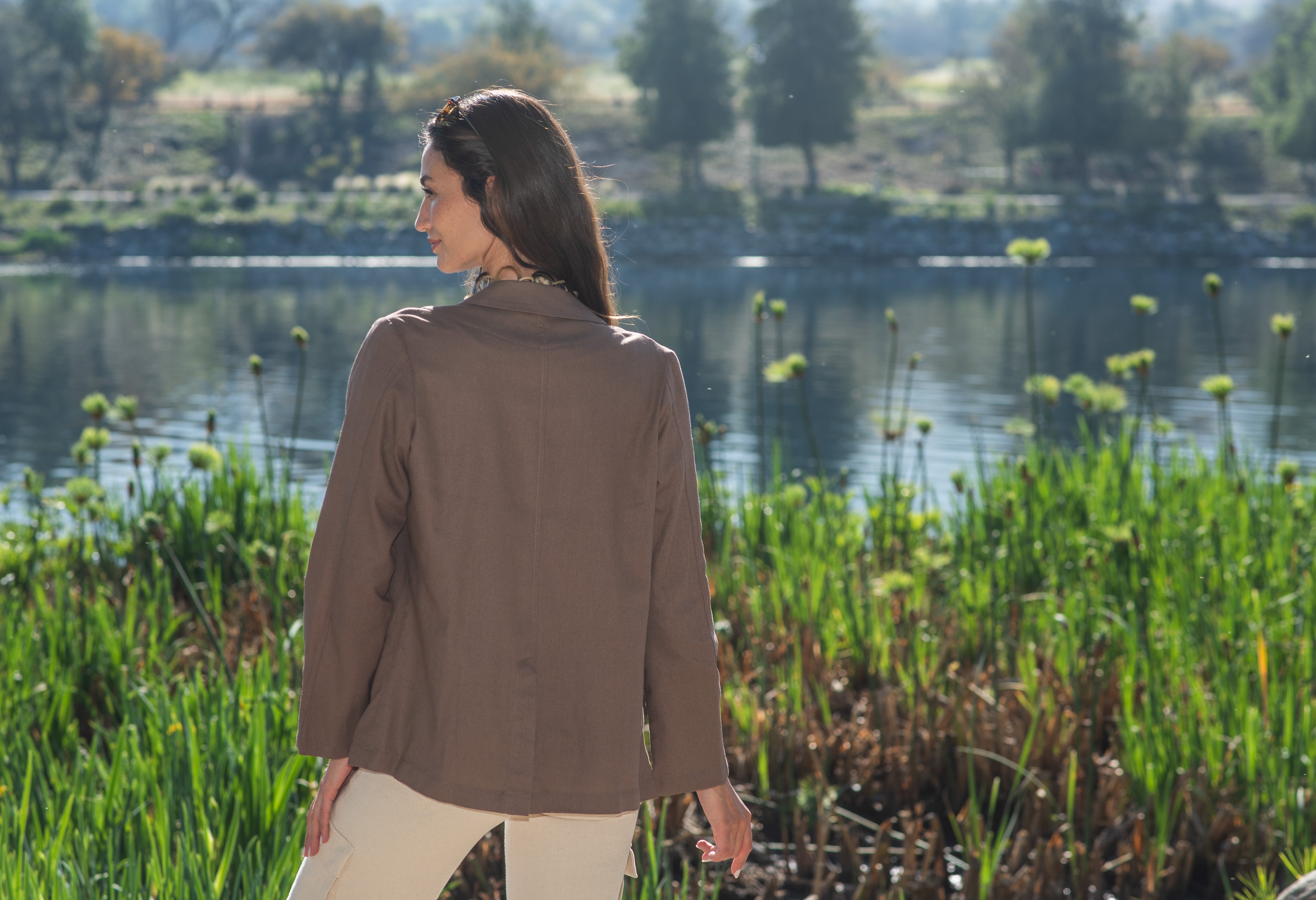 BLAZER LINO 1 BOTÓN HÁBANO