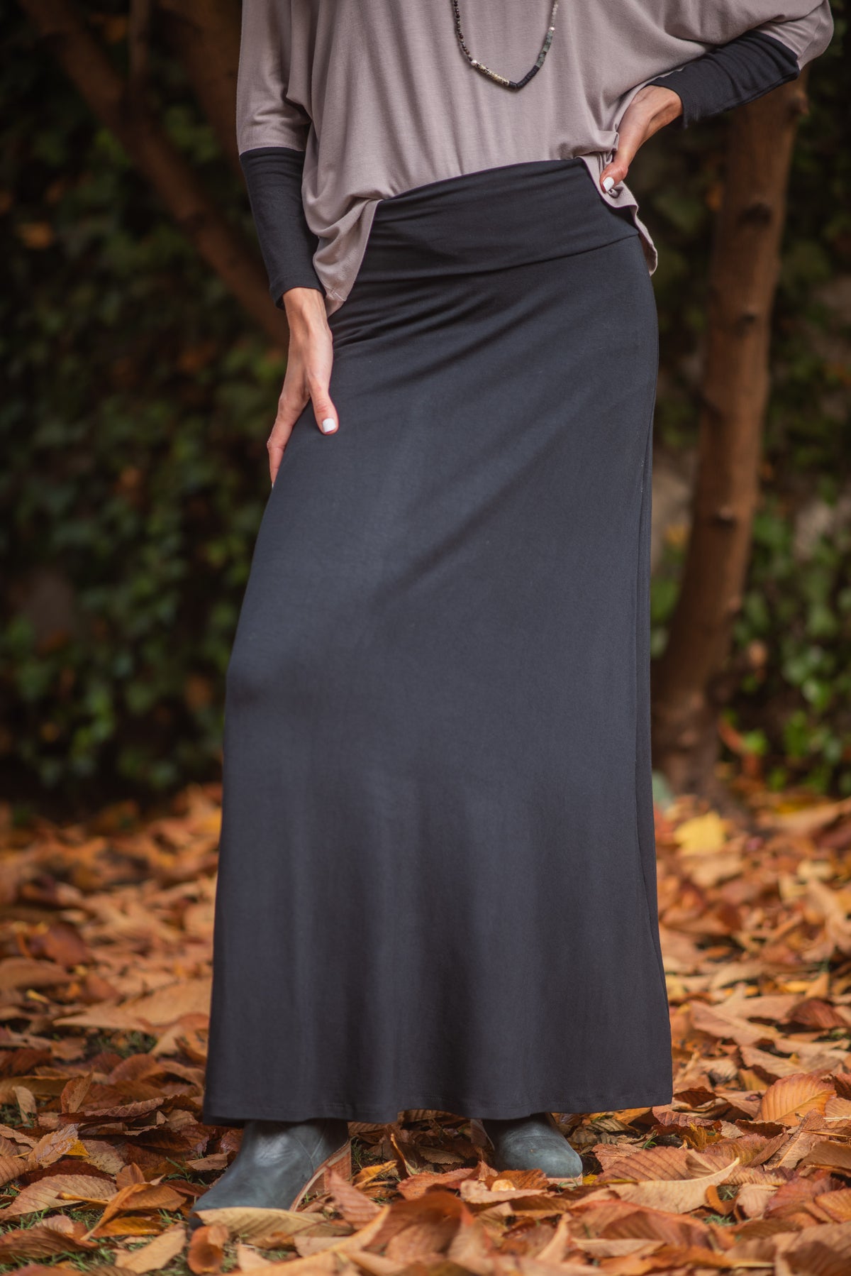 FALDA ROSITA ALGODÓN NEGRO