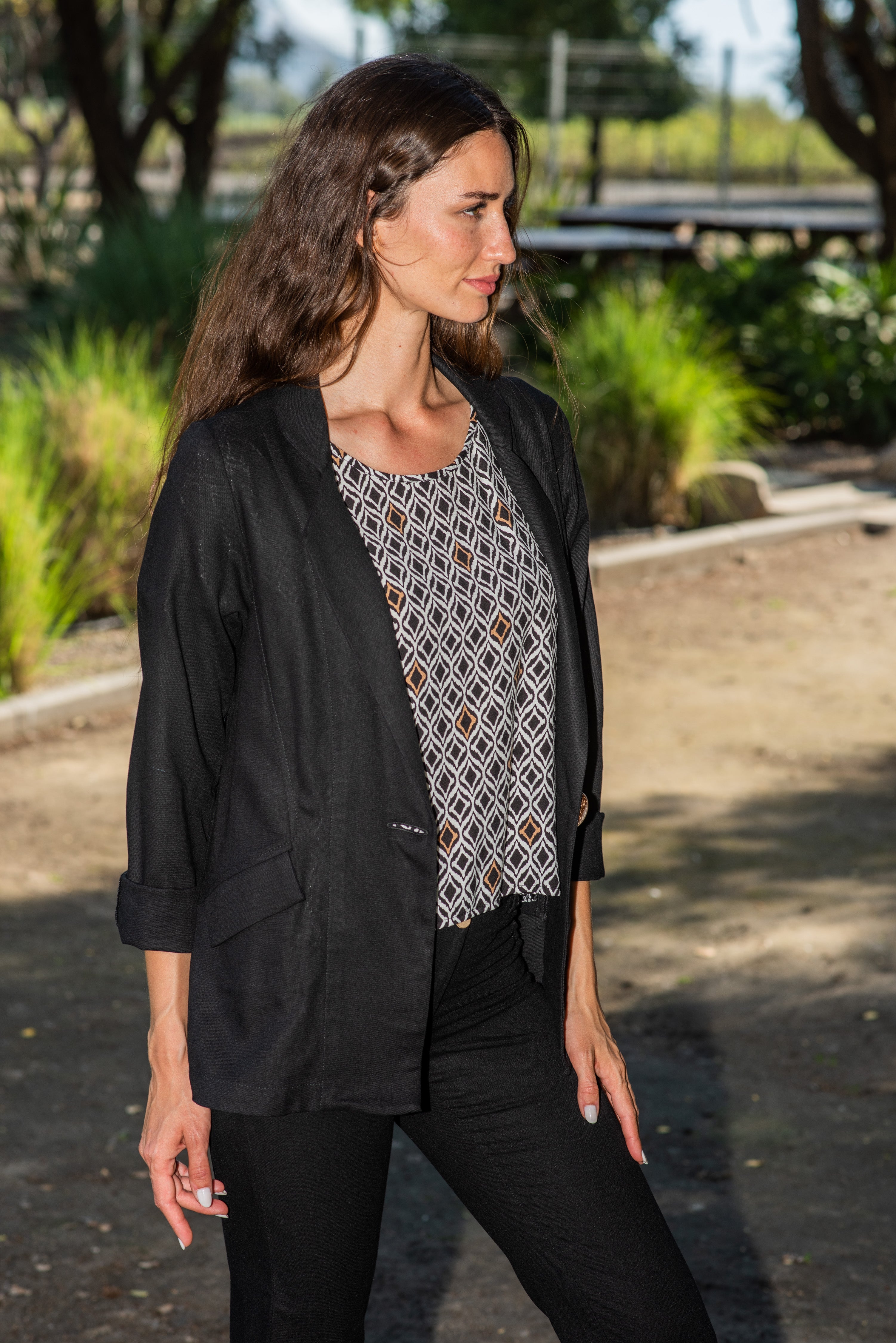 BLAZER LINO 1 BOTÓN NEGRO