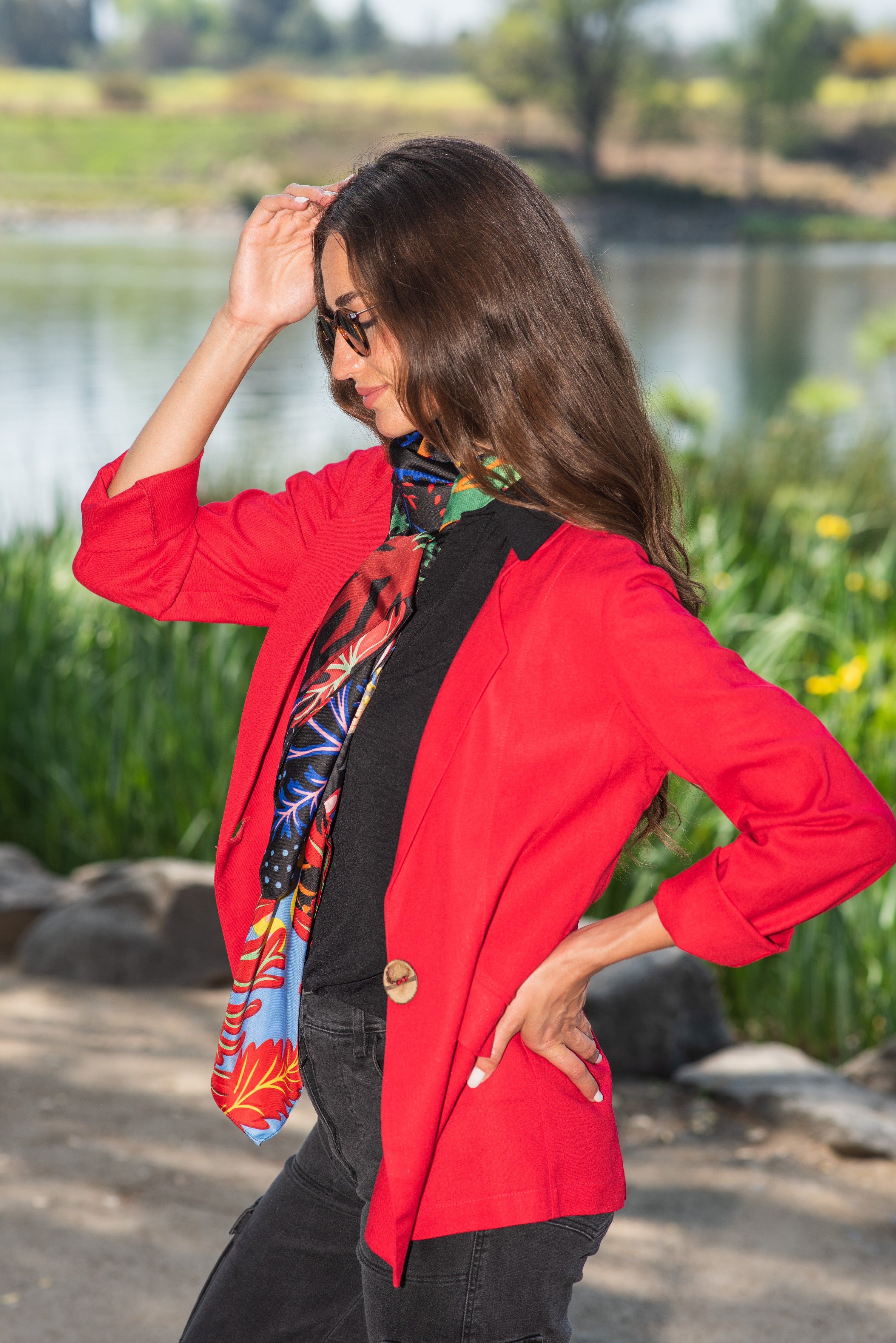 BLAZER LINO 1 BOTÓN ROJO