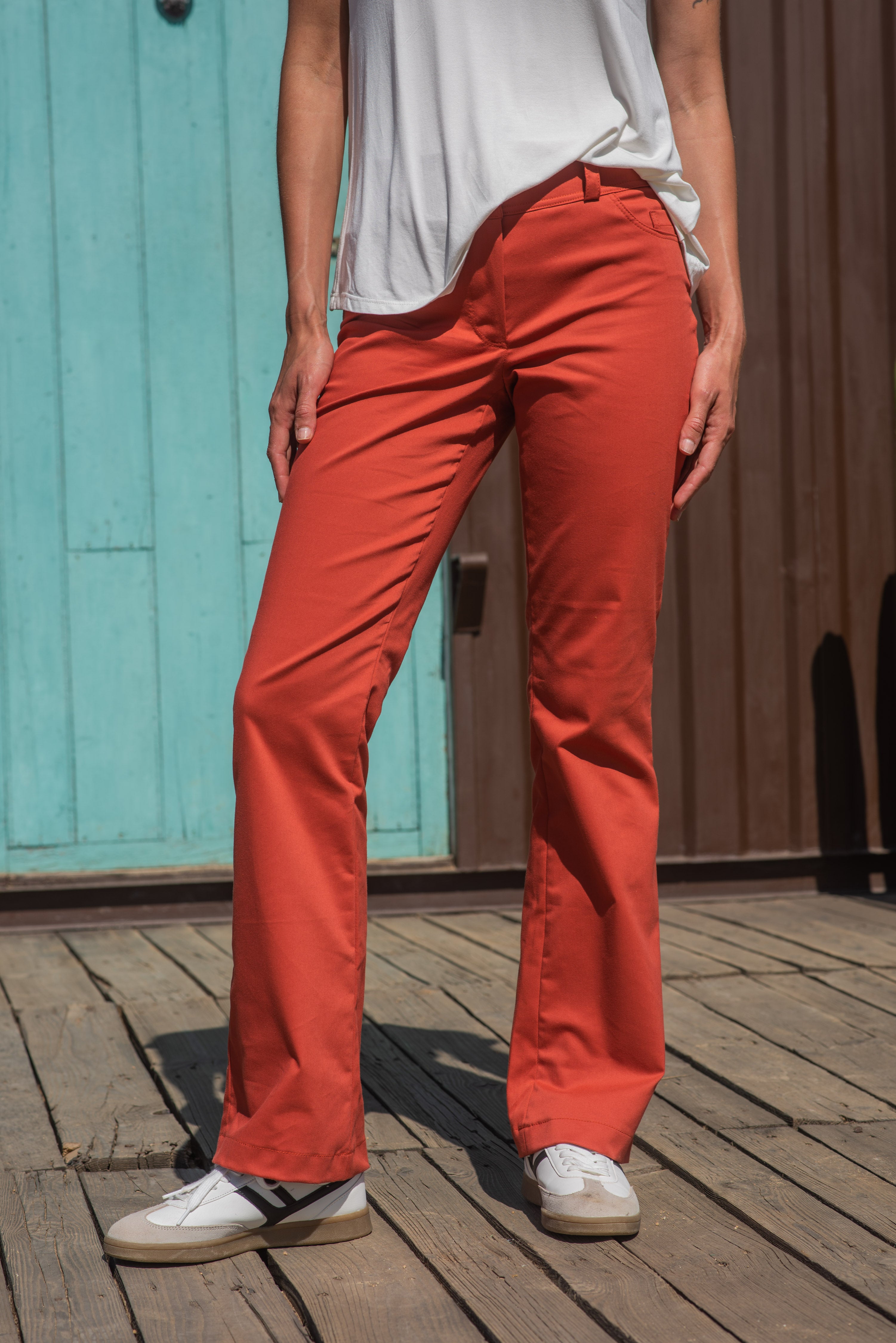 PANTALÓN GABARDINA TERRACOTA