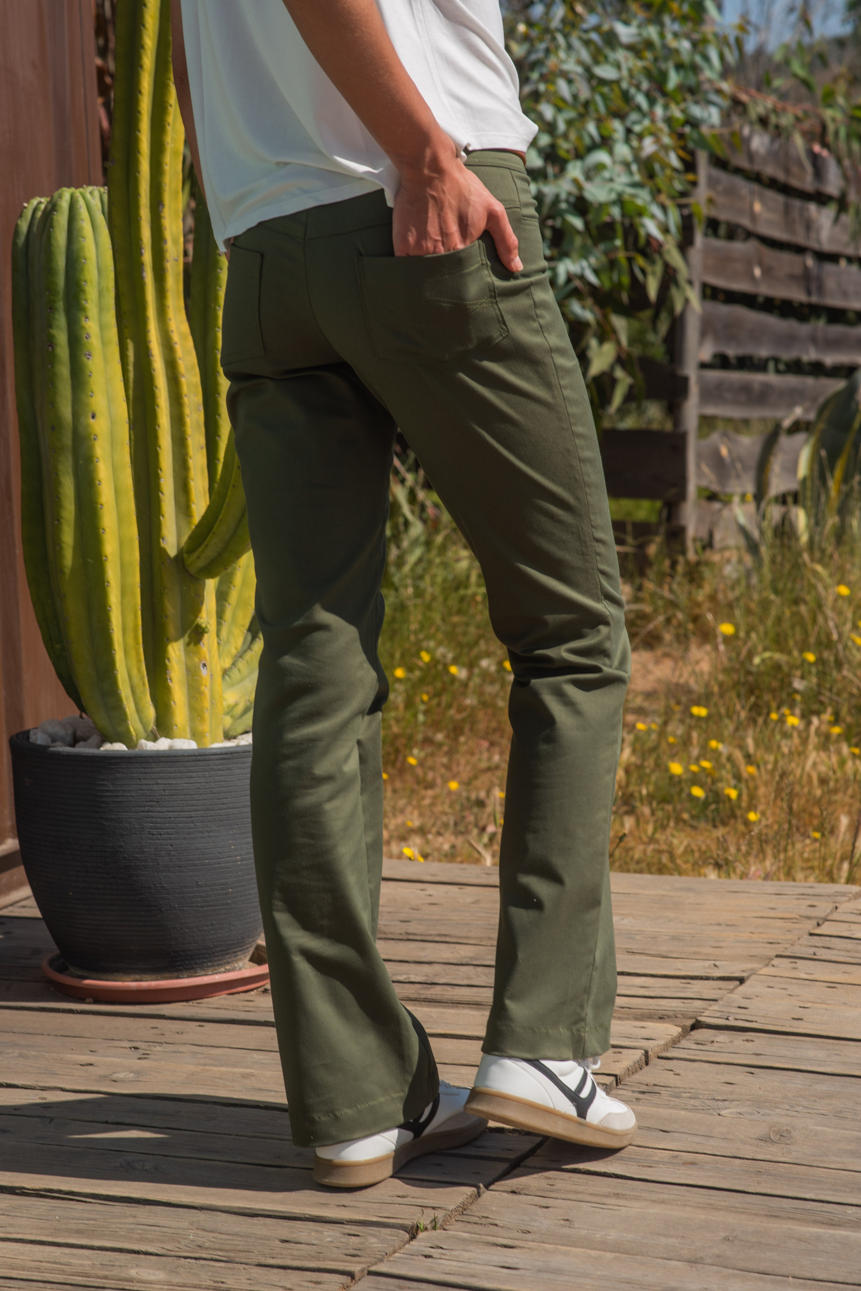 PANTALÓN GABARDINA VERDE