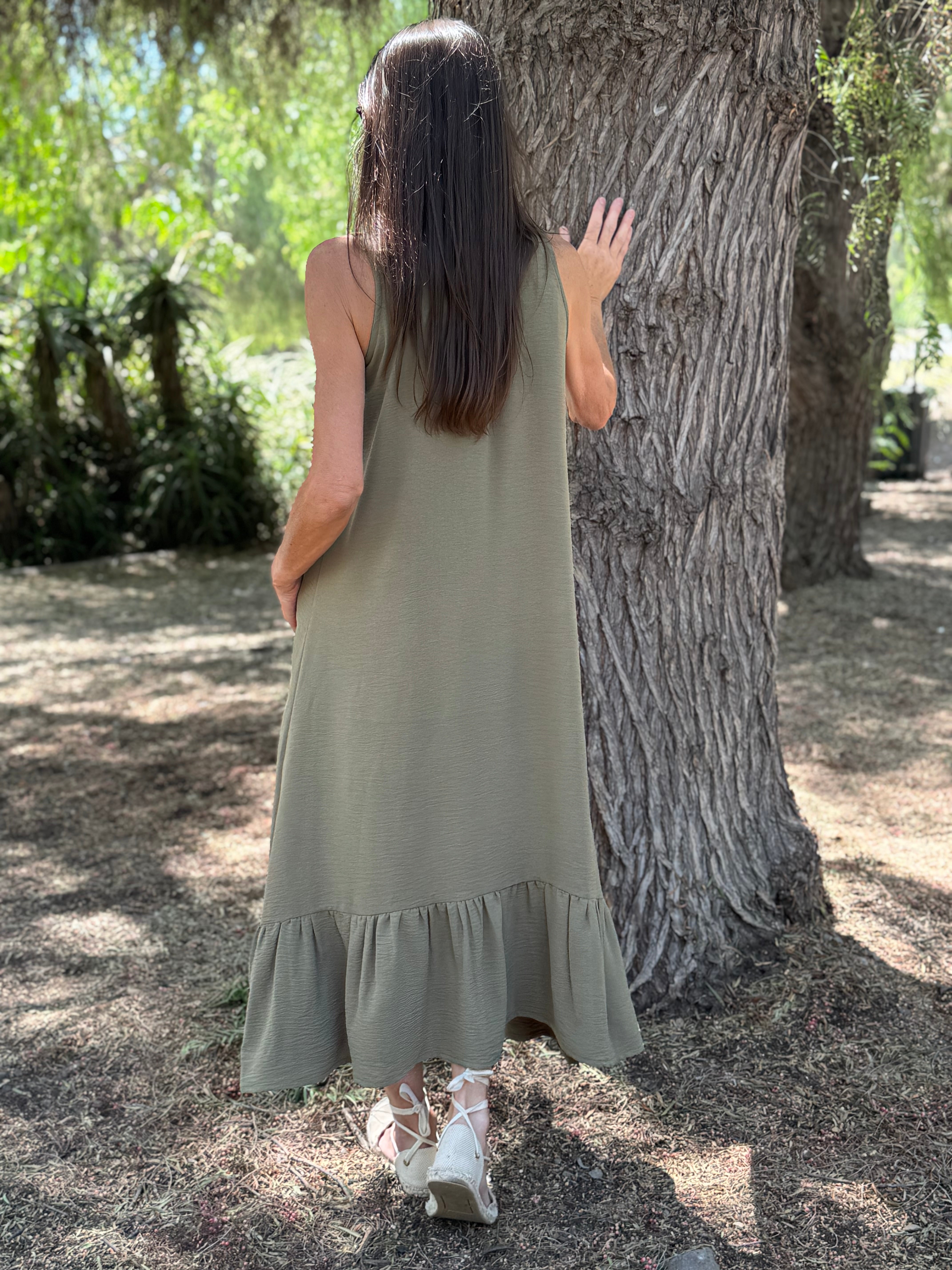 VESTIDO MARCELA VERDE MUSGO