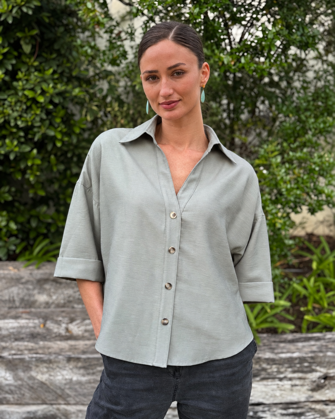 BLUSA JAPONESA OLIVA