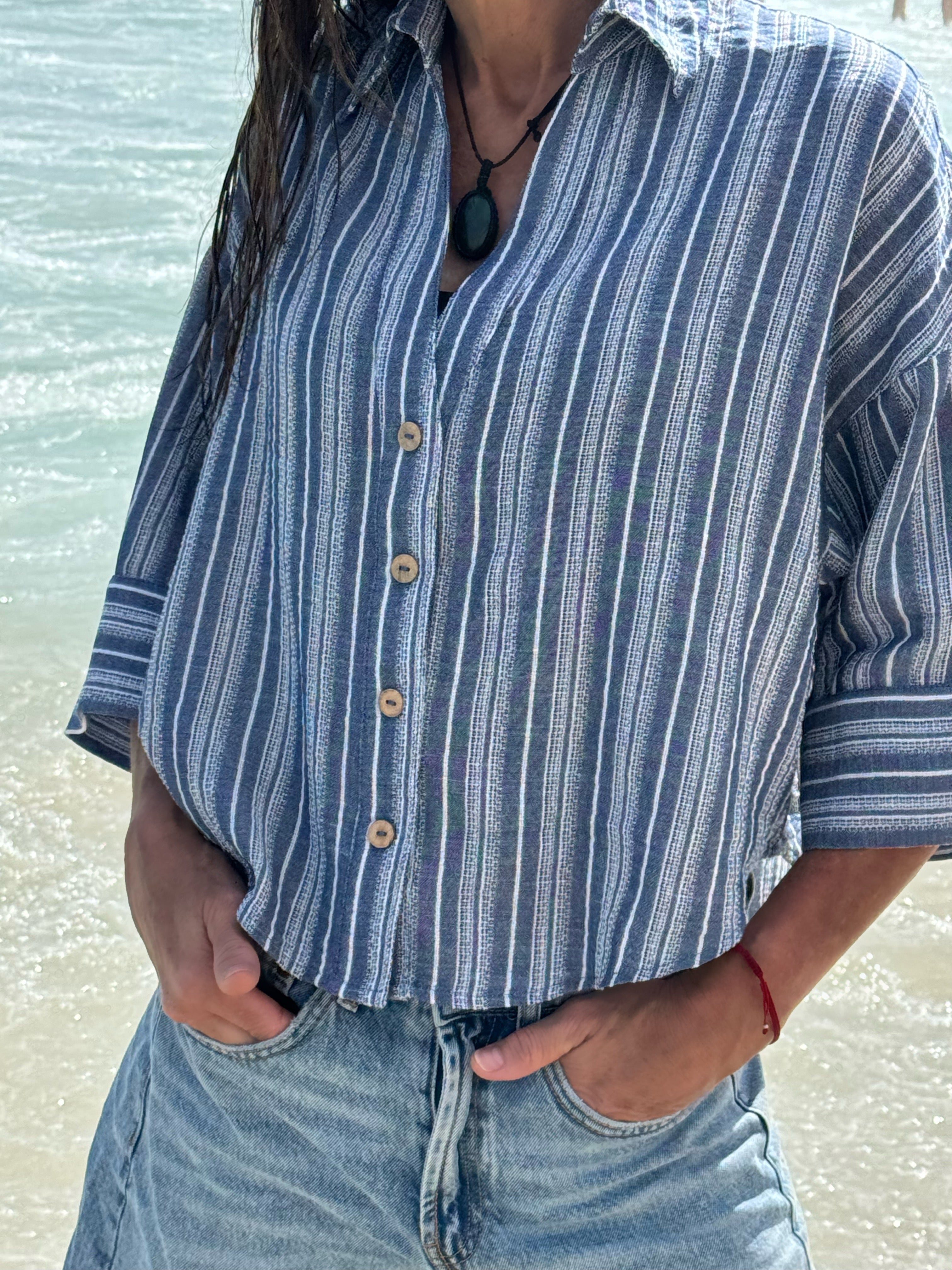 BLUSA SARA RAYADA AZUL