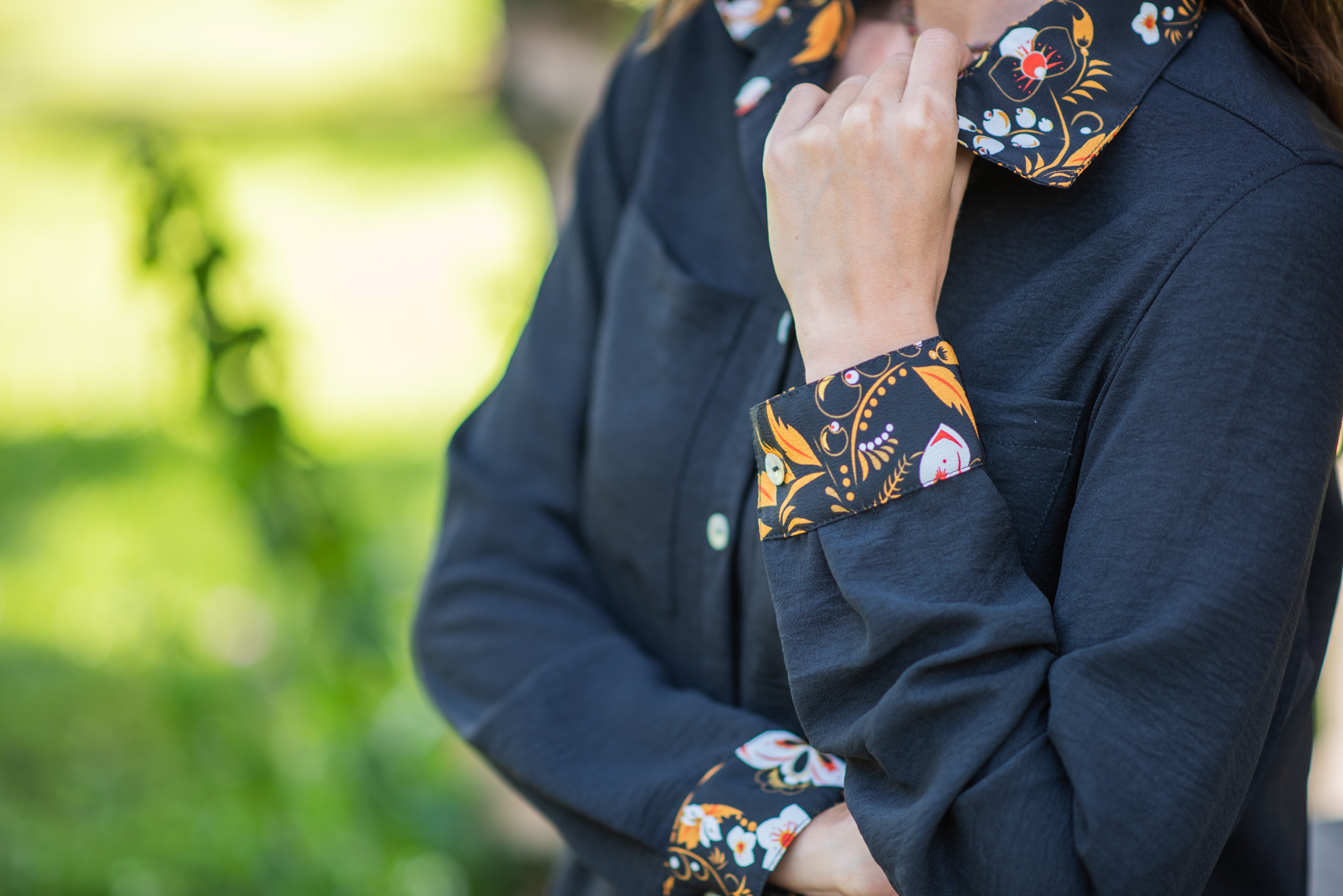 BLUSA ALICIA NEGRO FLOR
