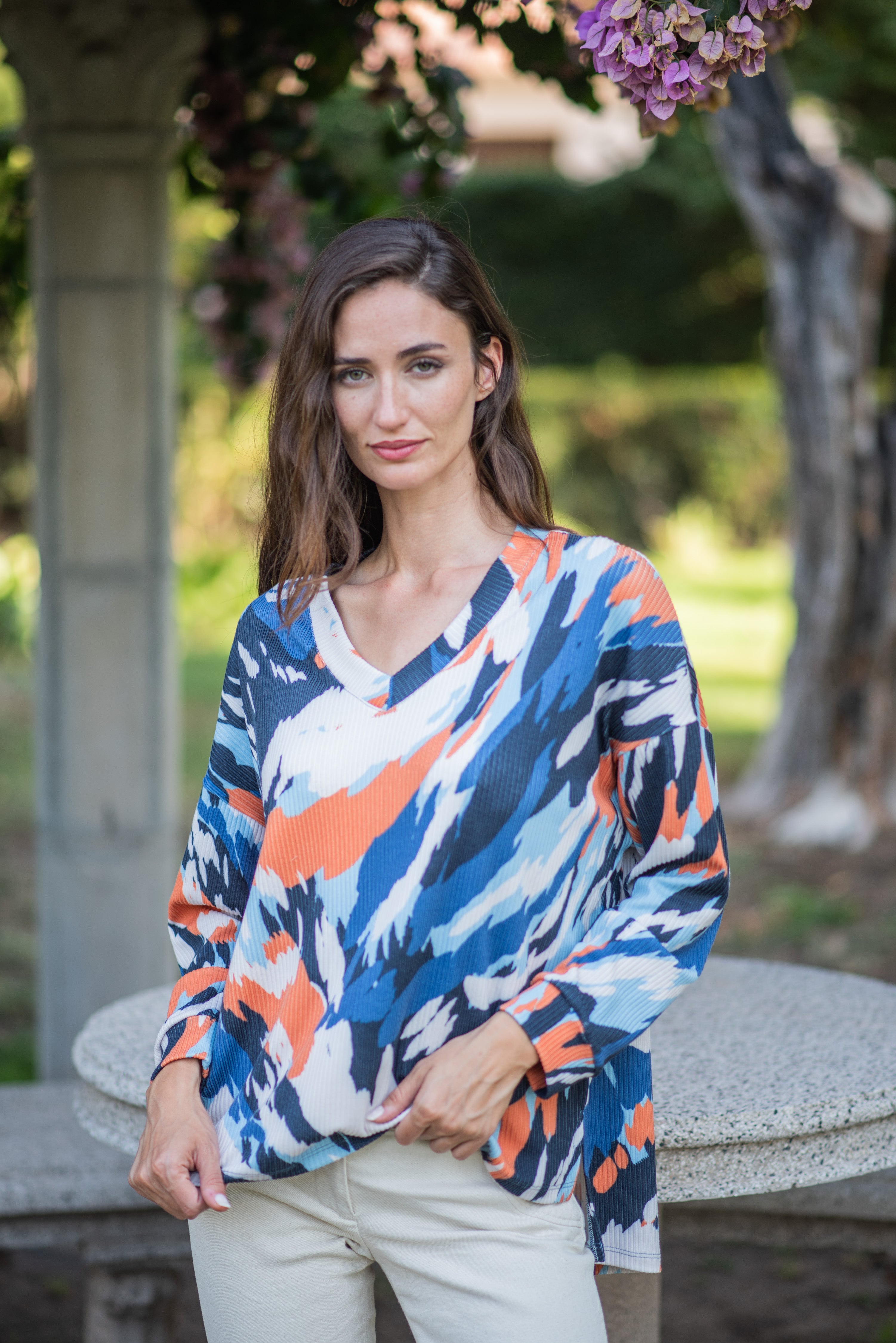SWEATER CARMIN ESTAMPADO