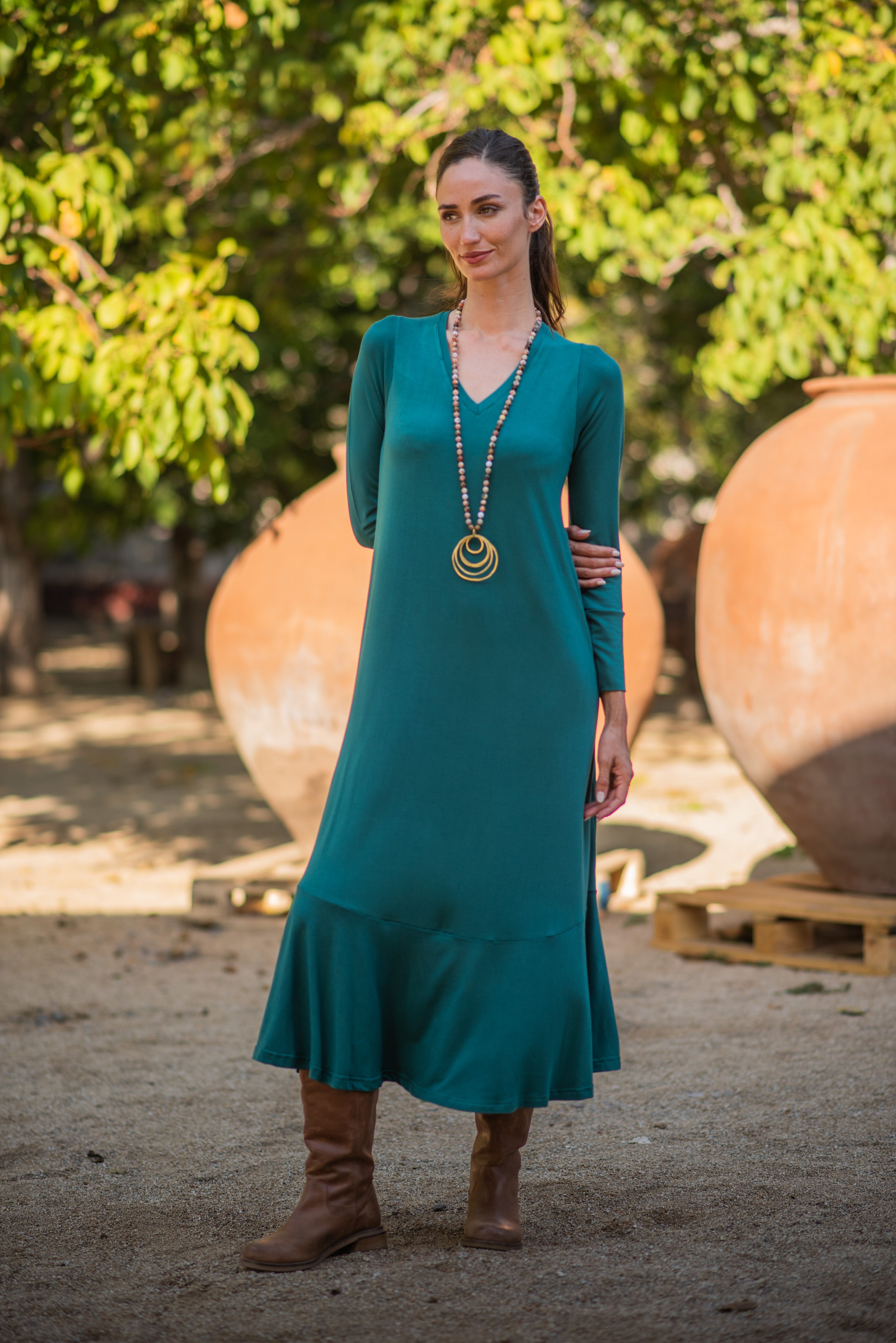 VESTIDO LUISA PETRÓLEO