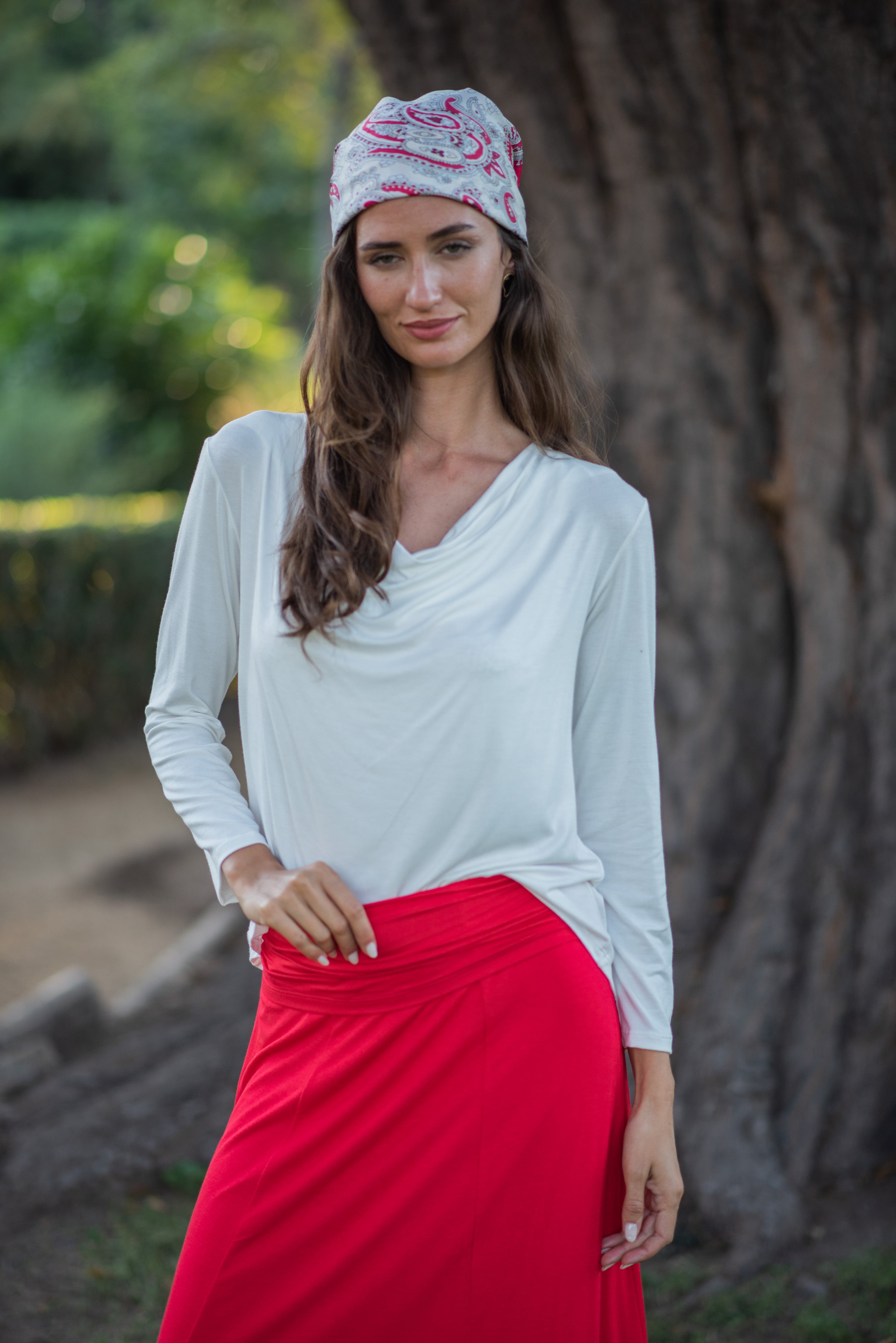 POLERA CUELLO DRAPEADO