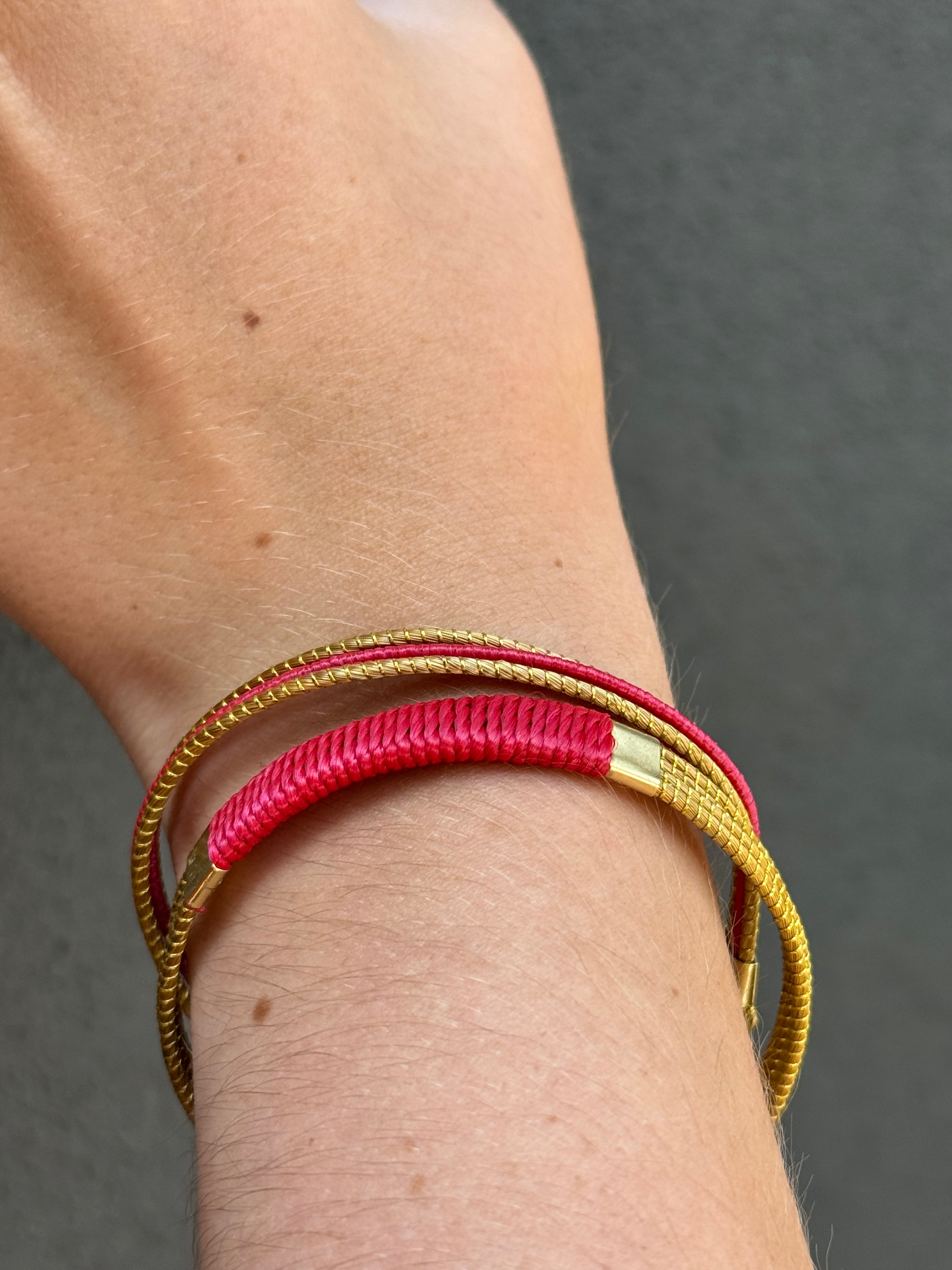 PULSERA ROJO - DORADO