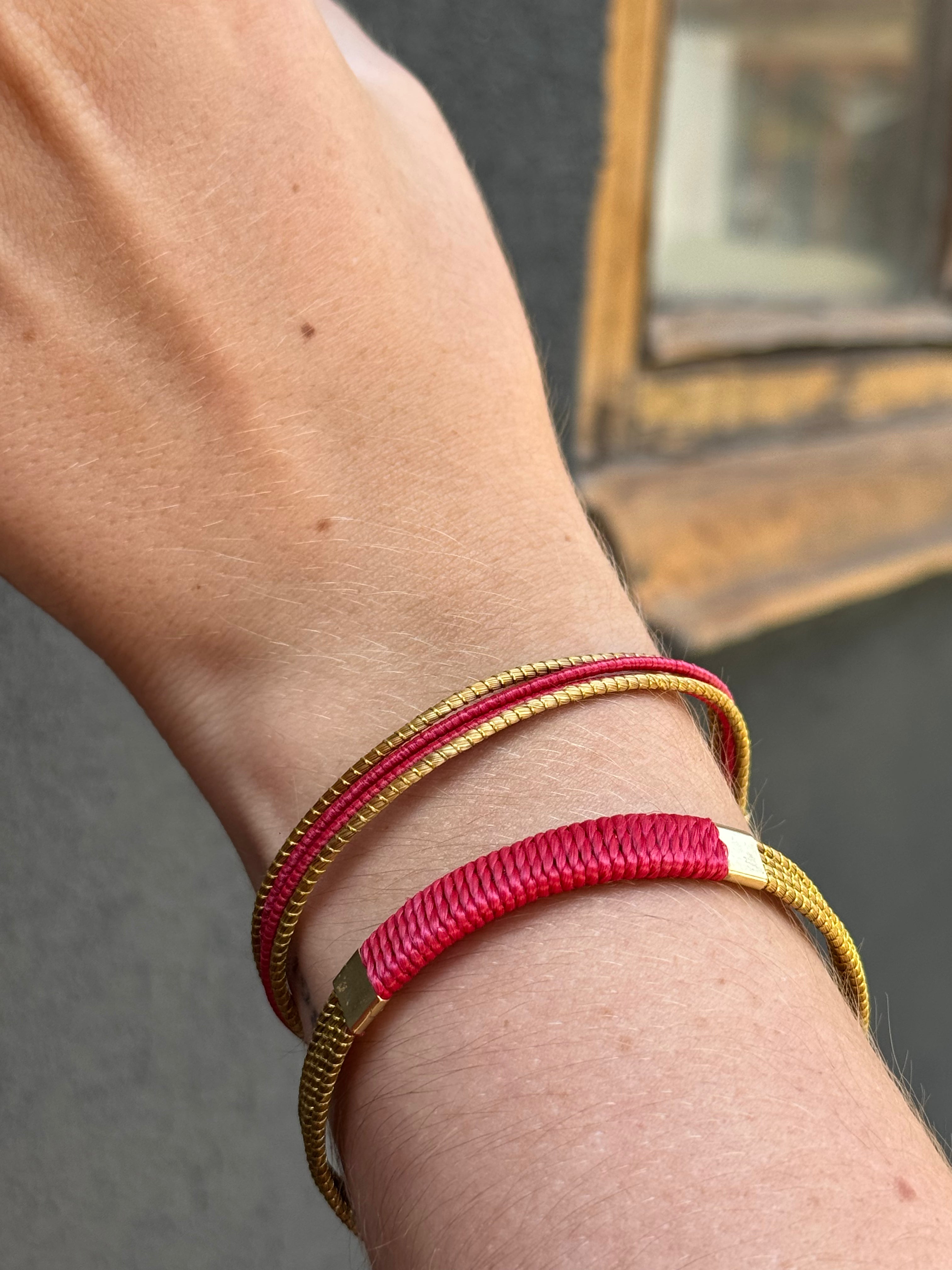 PULSERA ROJO - DORADO