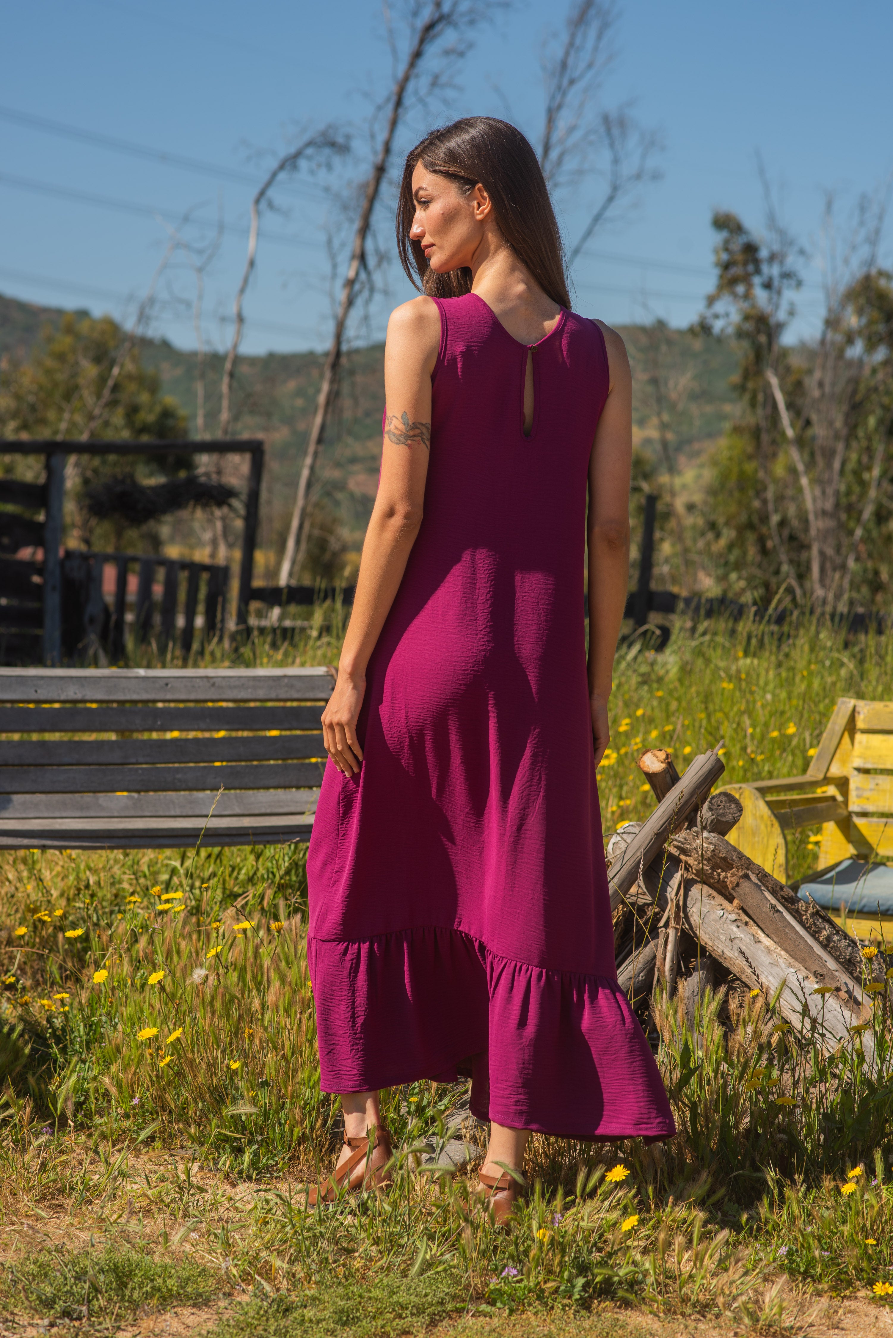 VESTIDO MARCELA GUINDA