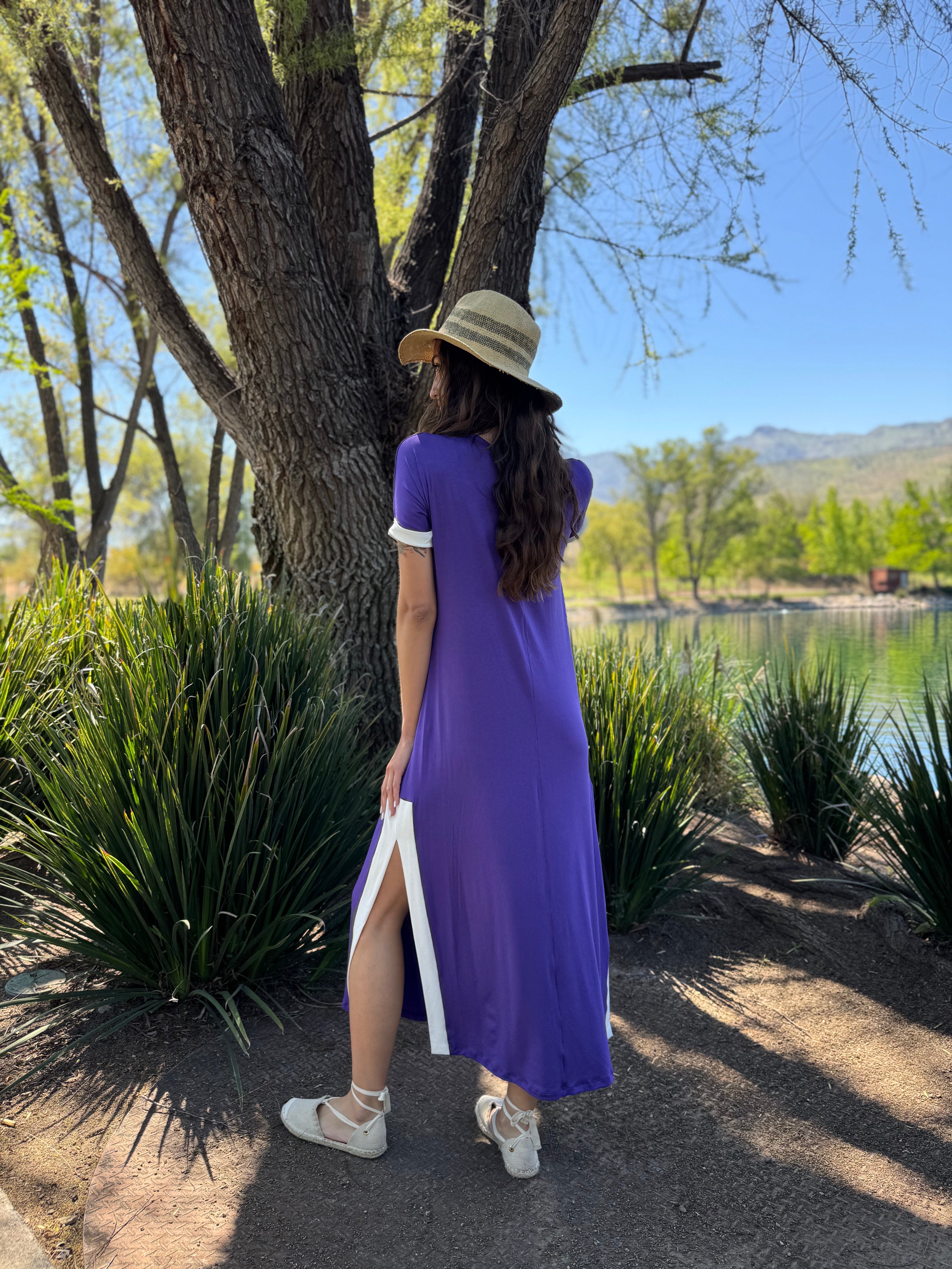 VESTIDO FLORIANÁPOLIS MORADO CRUDO