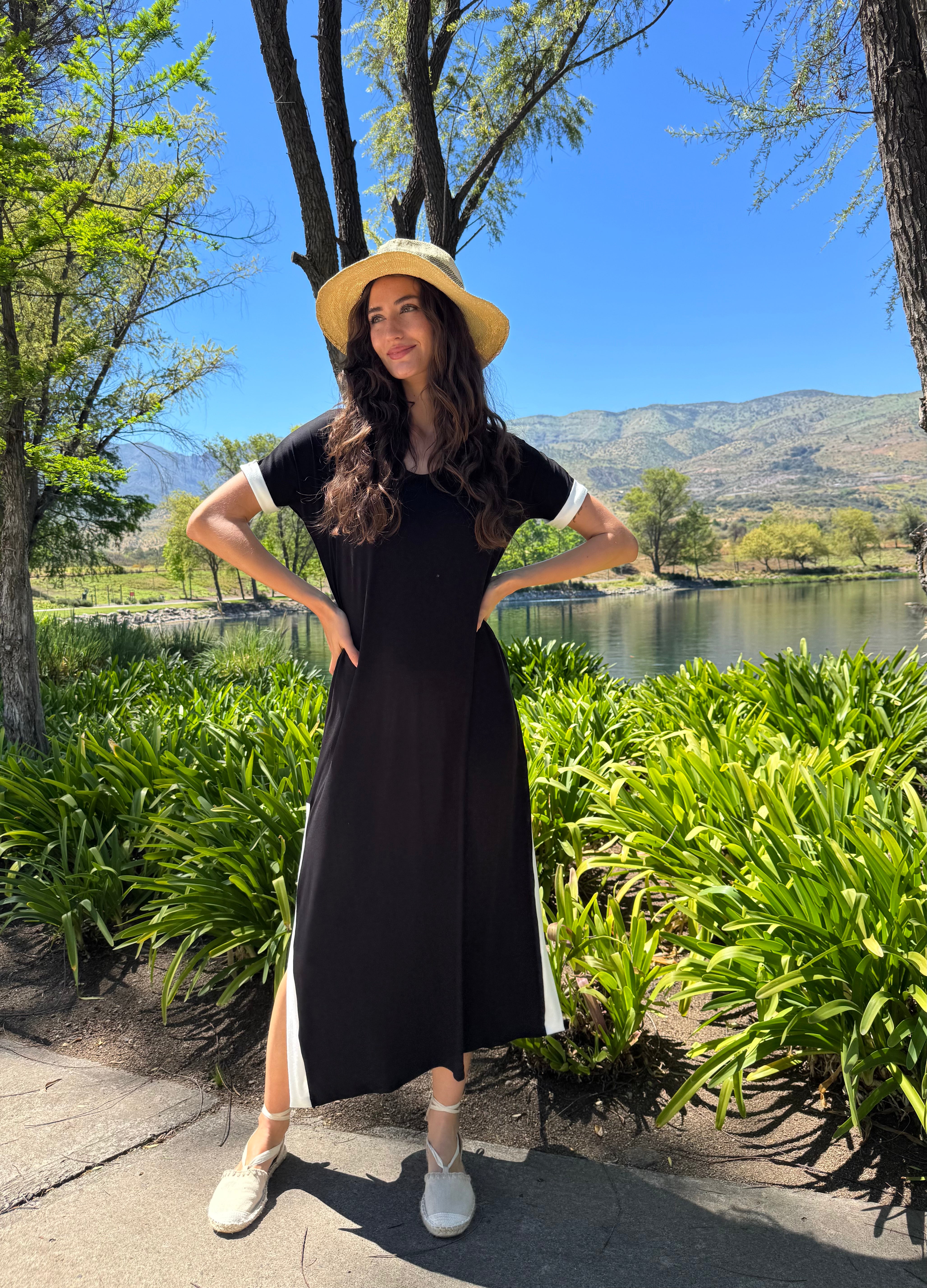 VESTIDO FLORIANÁPOLIS NEGRO CRUDO