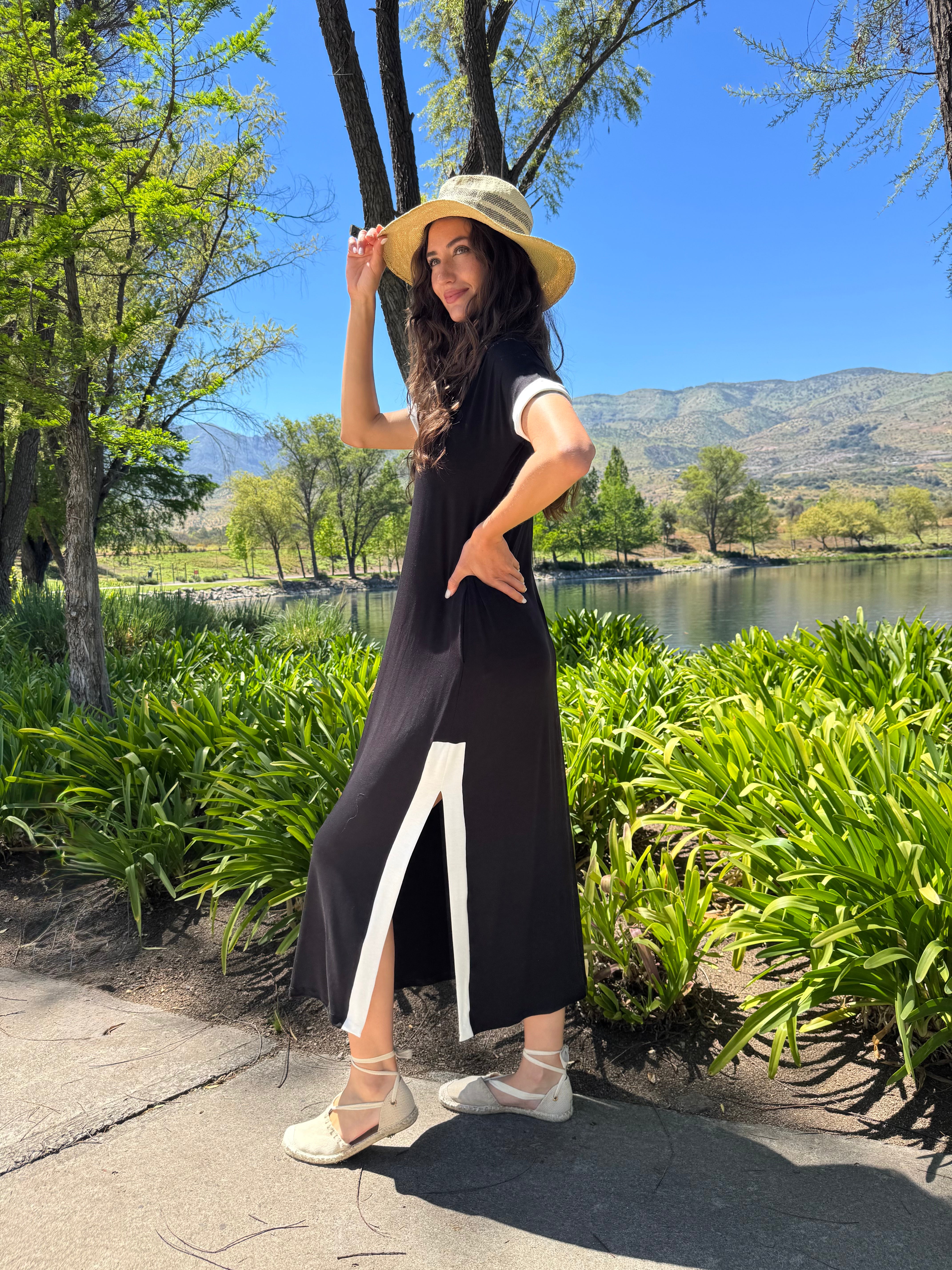 VESTIDO FLORIANÁPOLIS NEGRO CRUDO