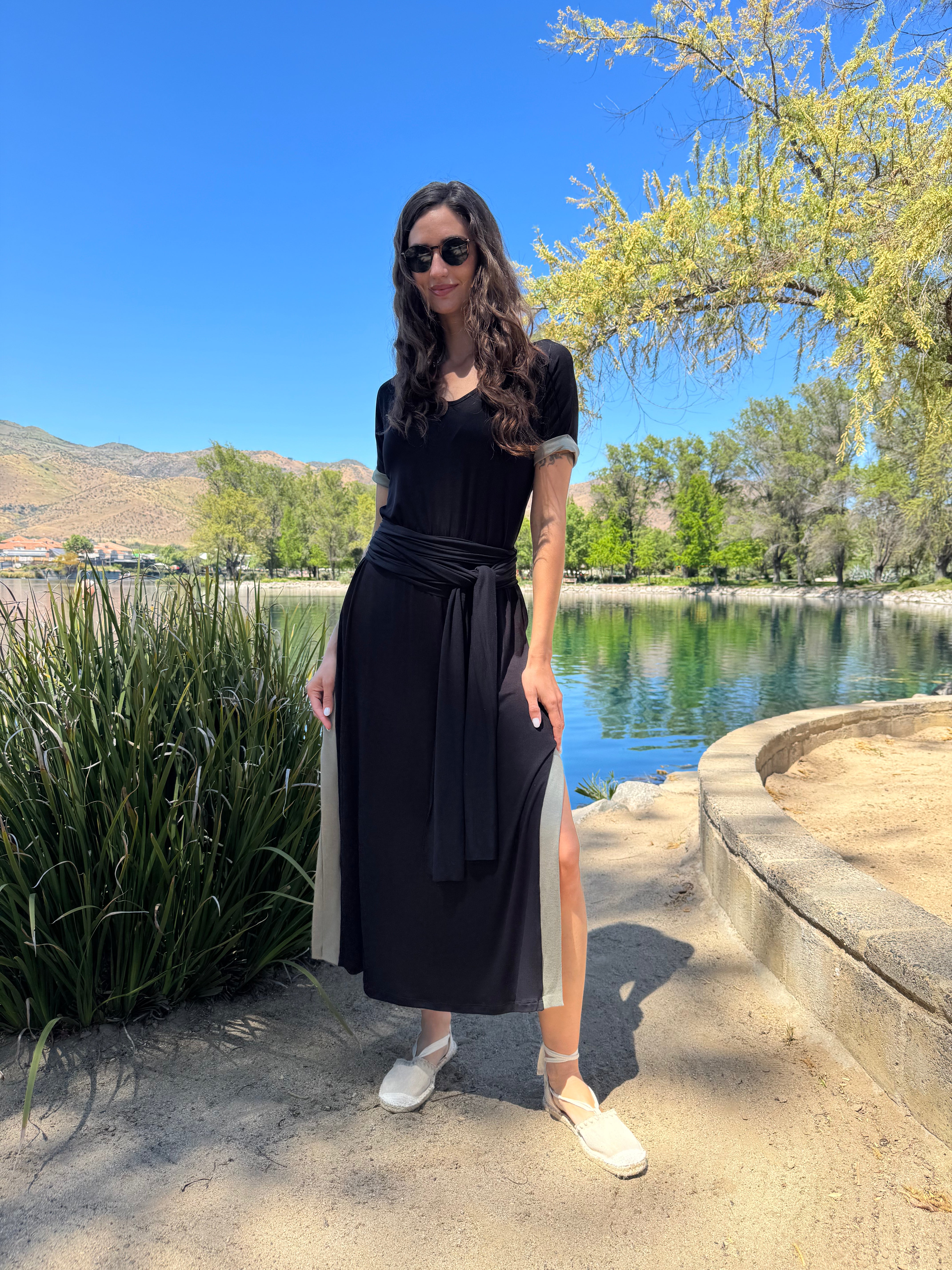 VESTIDO FLORIANÁPOLIS NEGRO MUSGO