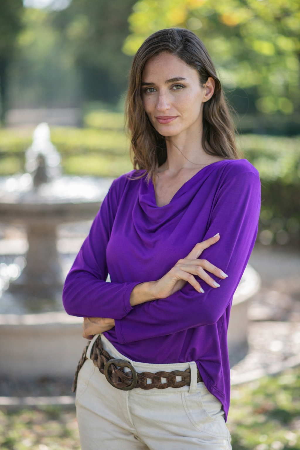 POLERA CUELLO DRAPEADO