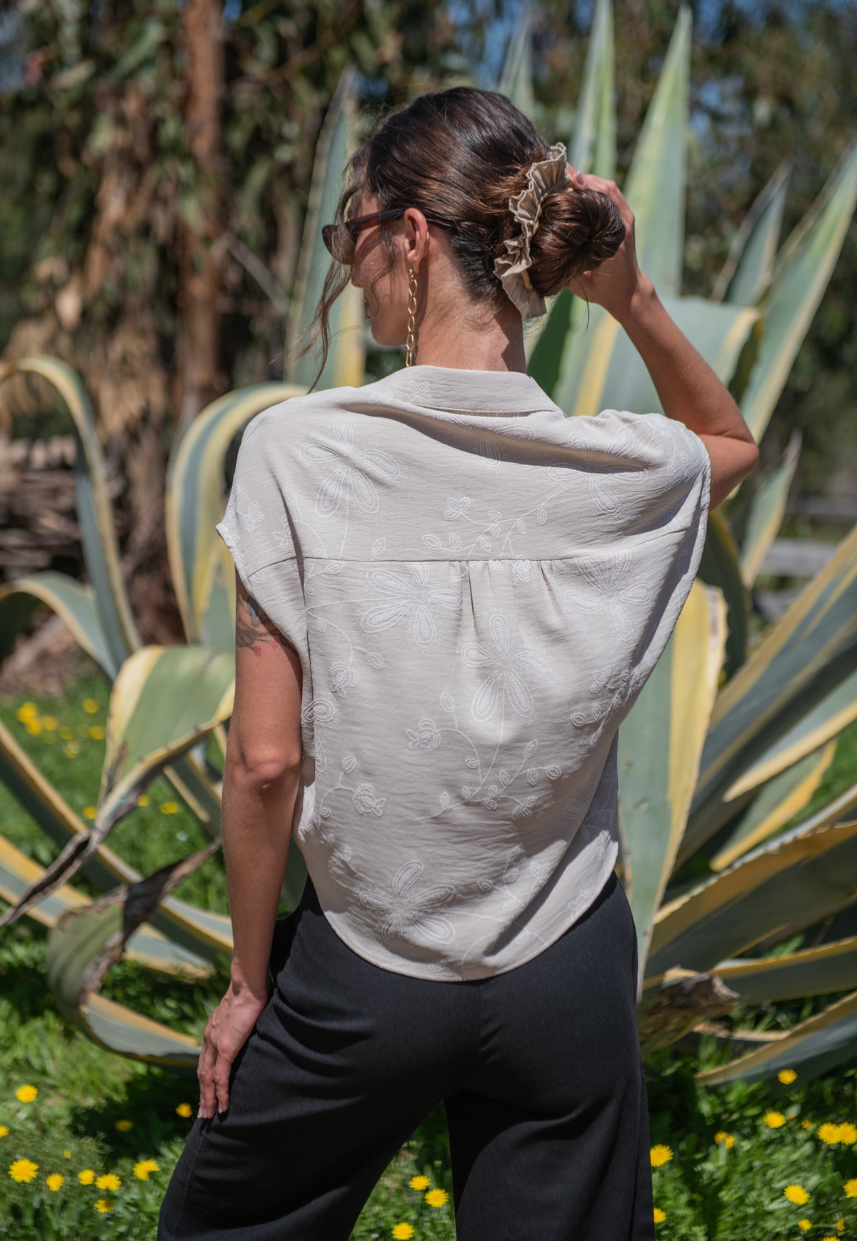 BLUSA NUDO PRIMAVERA BEIGE