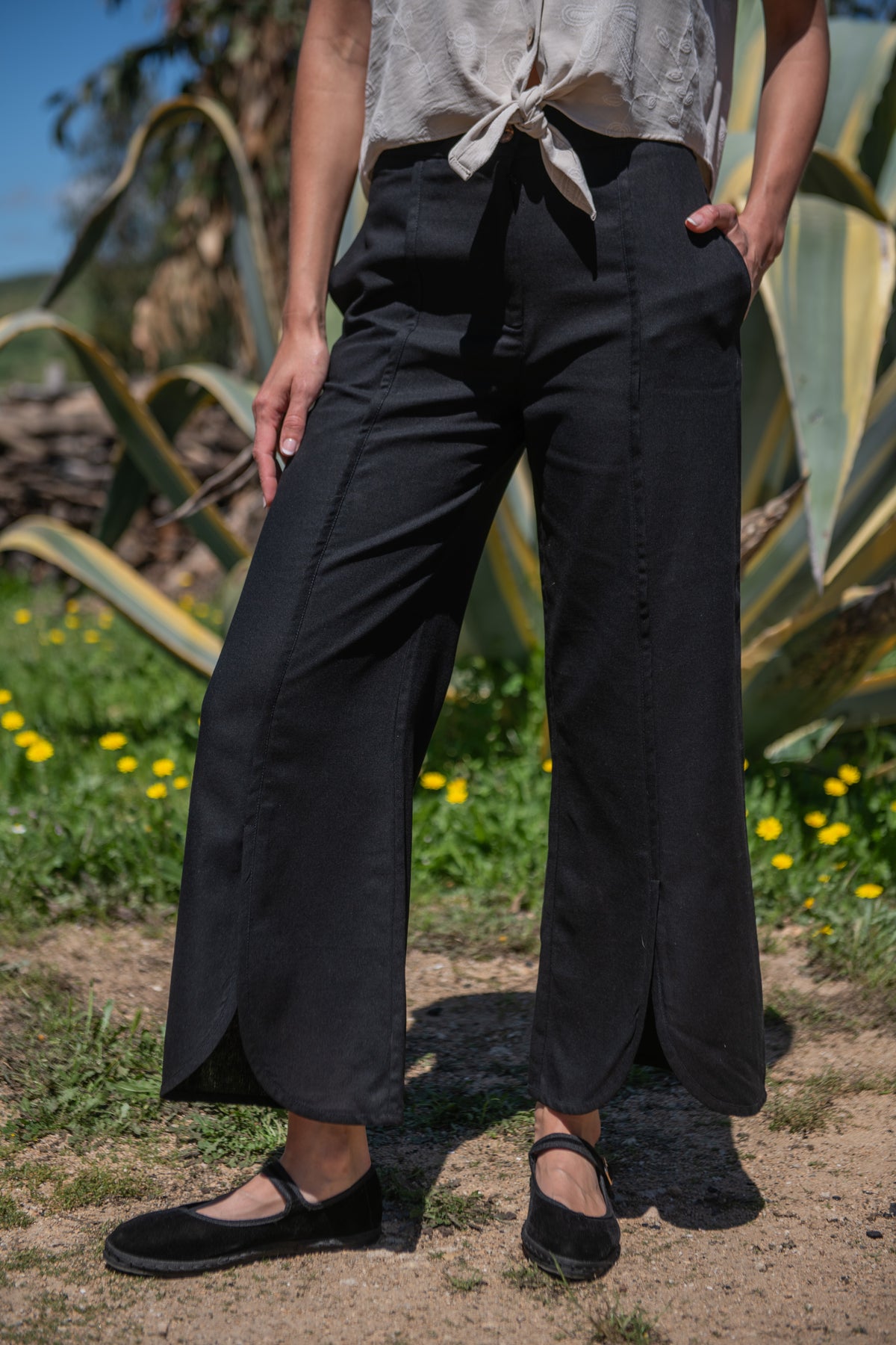 PANTALÓN LINO BEA NEGRO