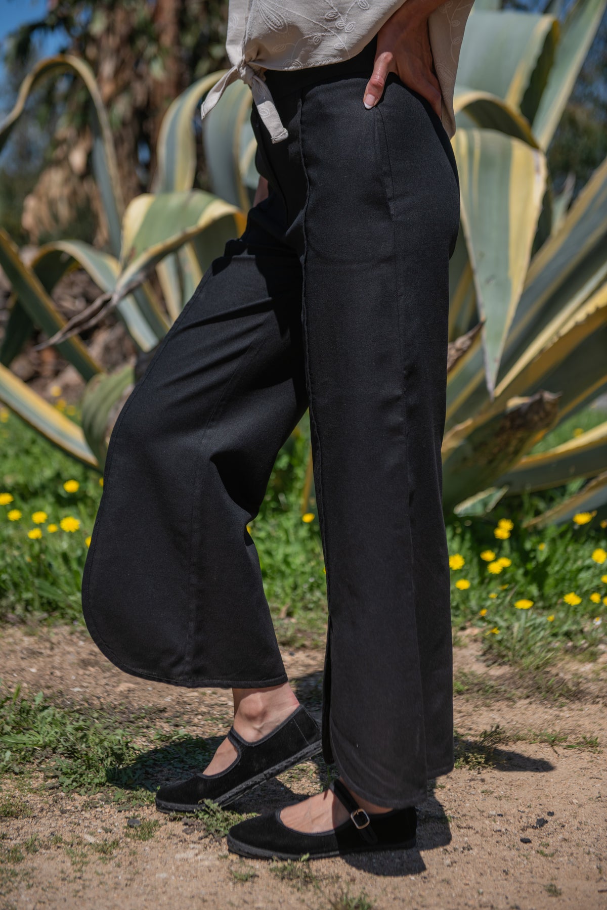 PANTALÓN LINO BEA NEGRO