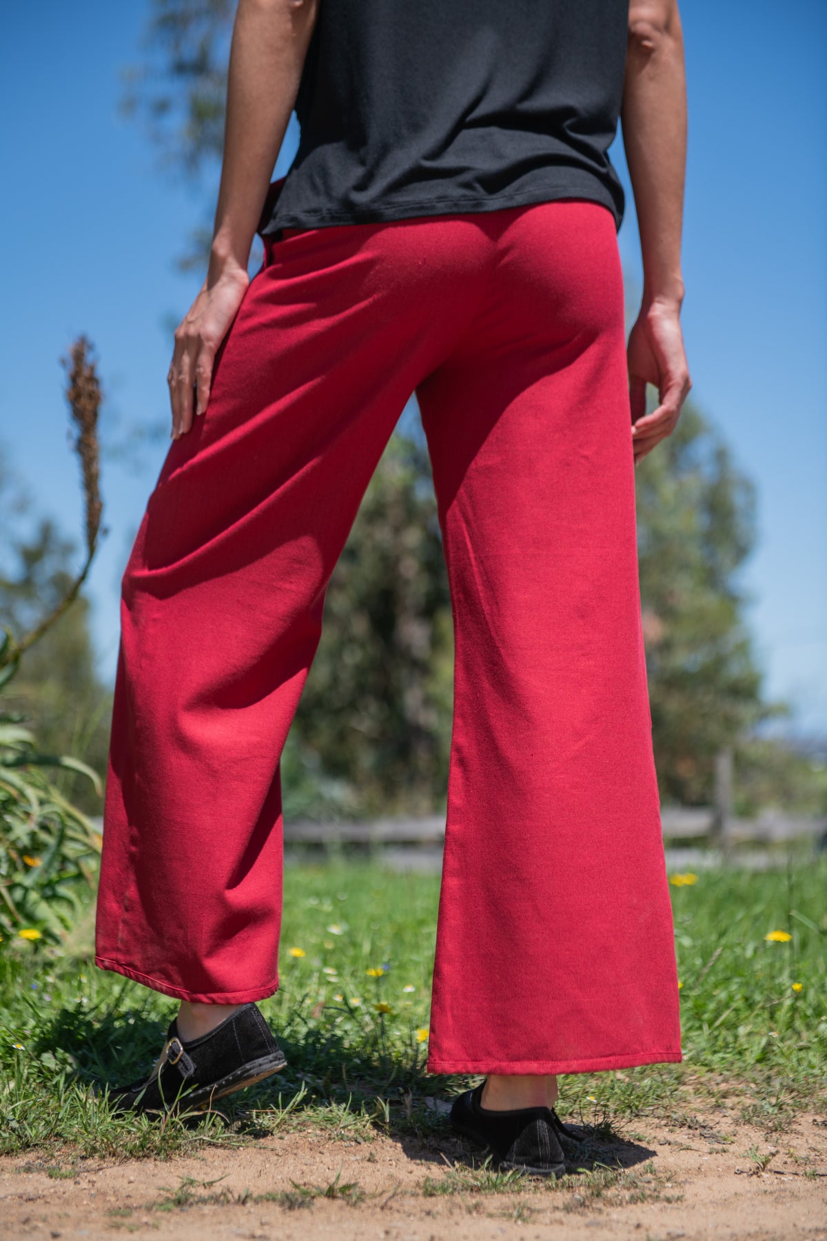 PANTALÓN LINO BEA ROJO ITALIANO