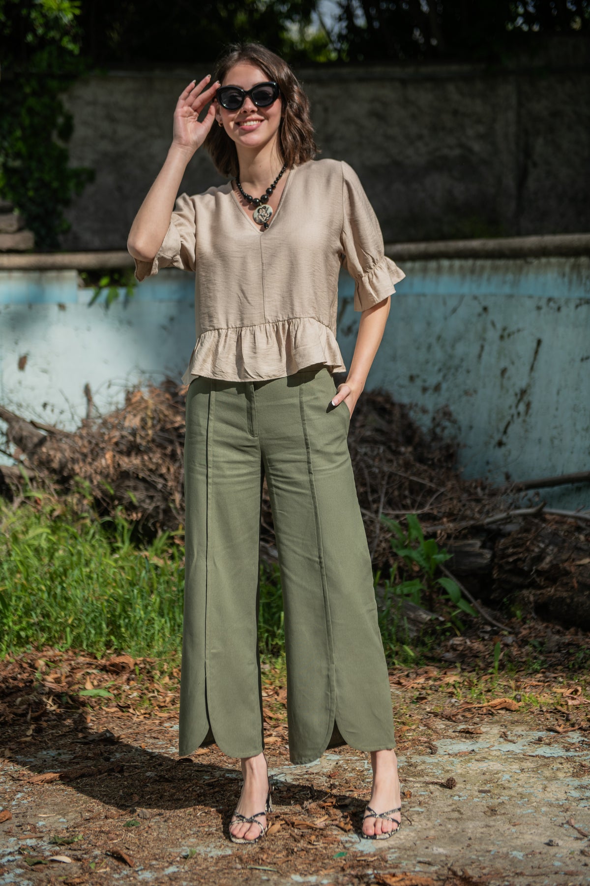 PANTALÓN LINO BEA MUSGO