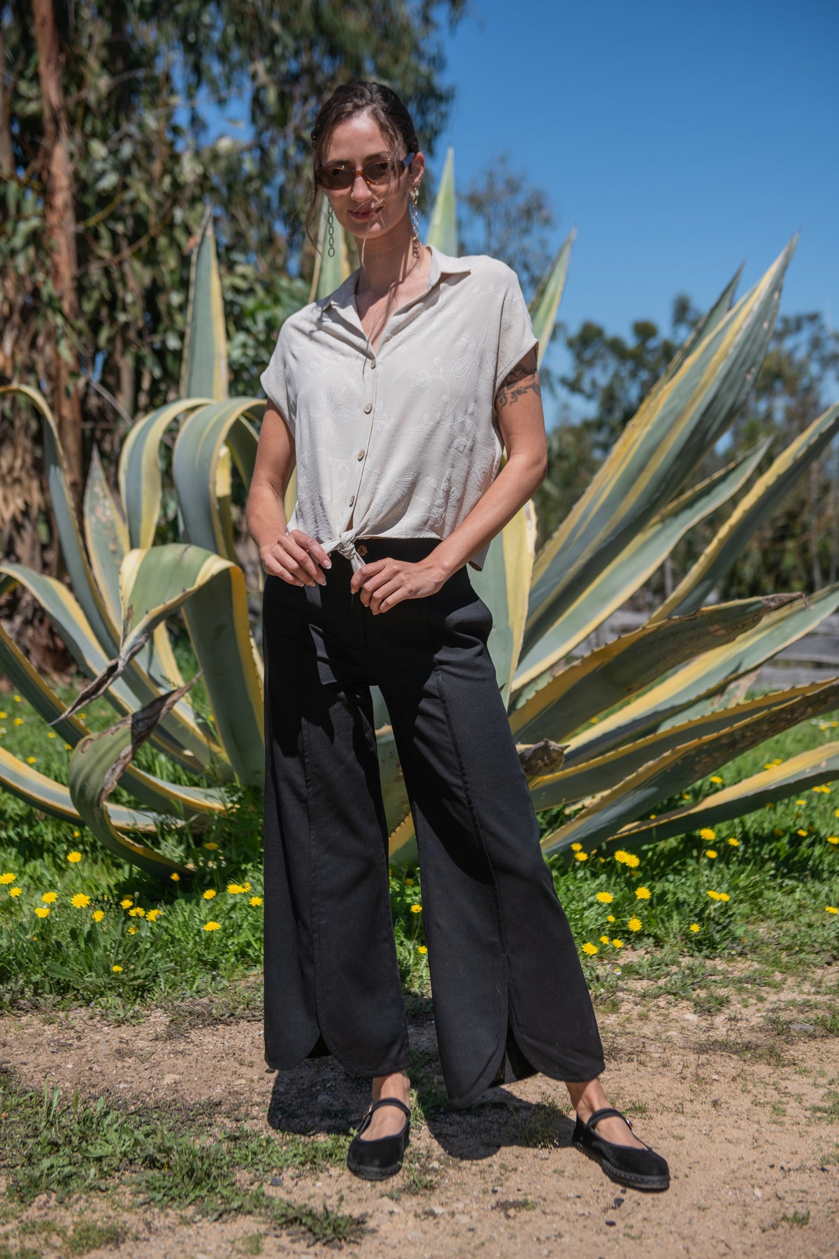 PANTALÓN LINO BEA NEGRO