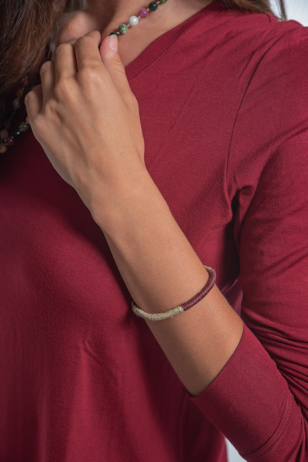 PULSERA EMBARRILADO BURDEO